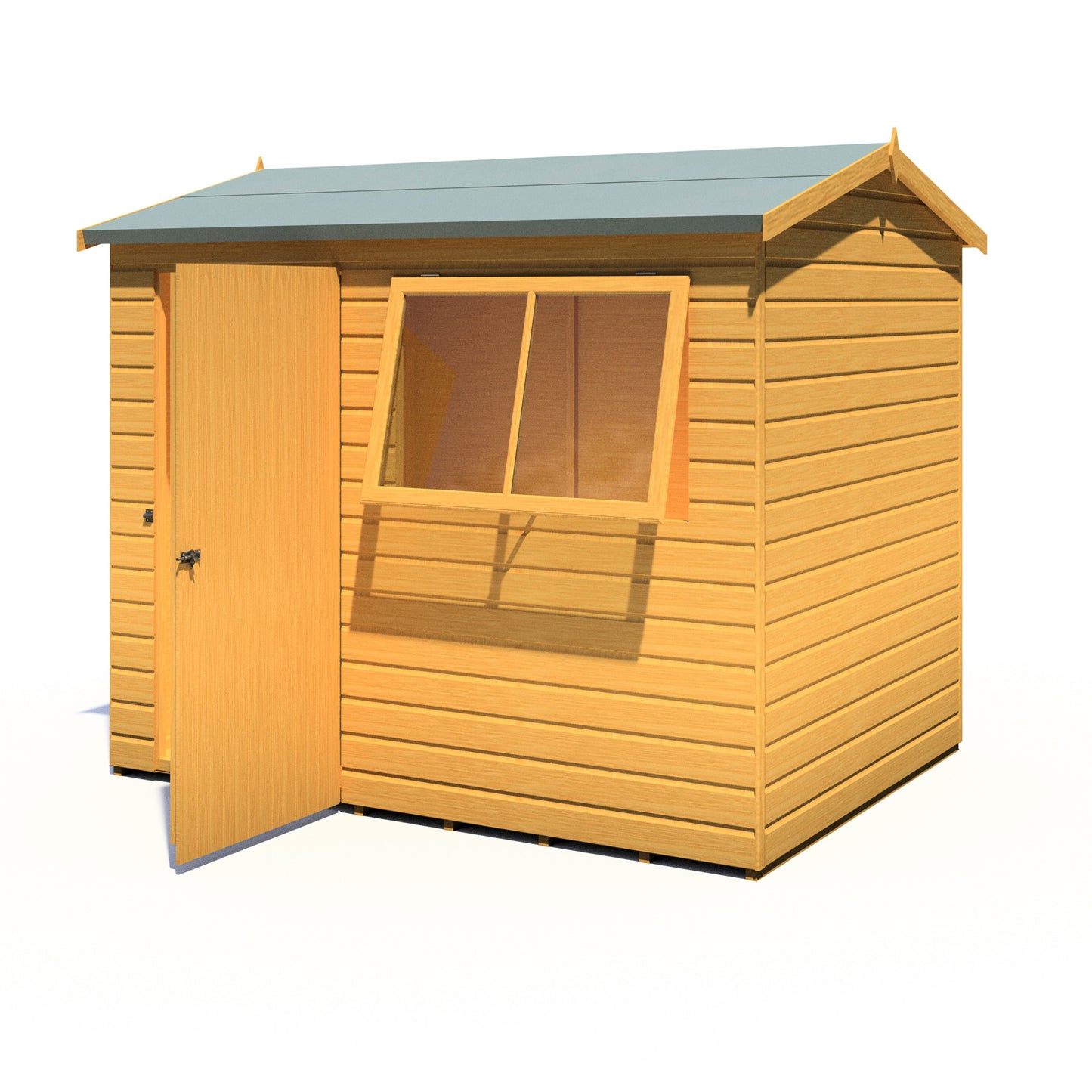 Shire Lewis 8x6 Single Door Loglap Reverse Style D