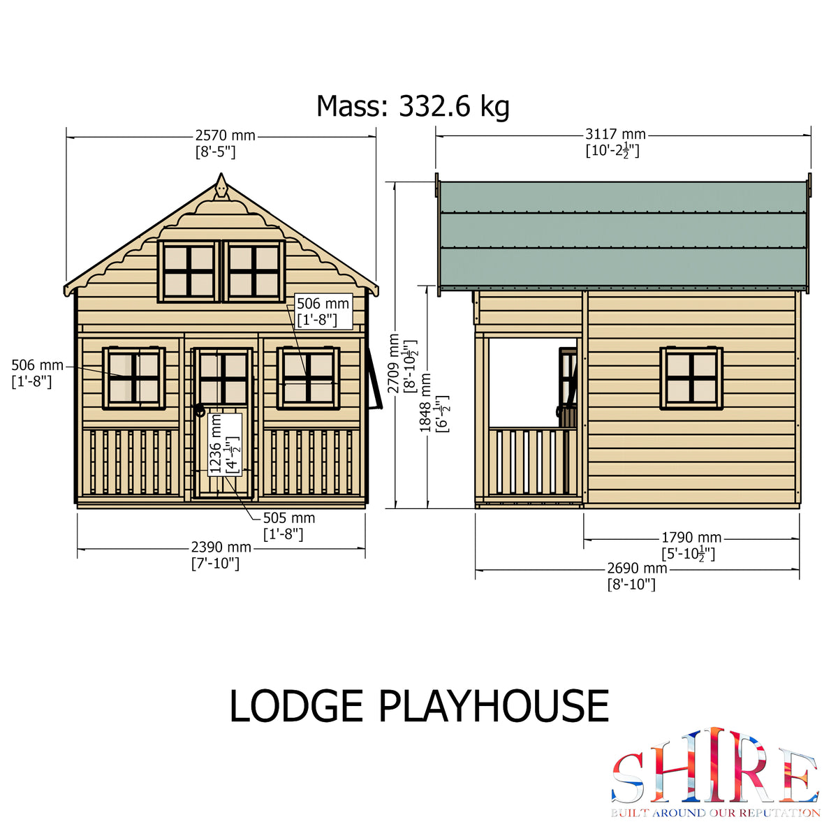Shire Lodge 8x9 Shiplap