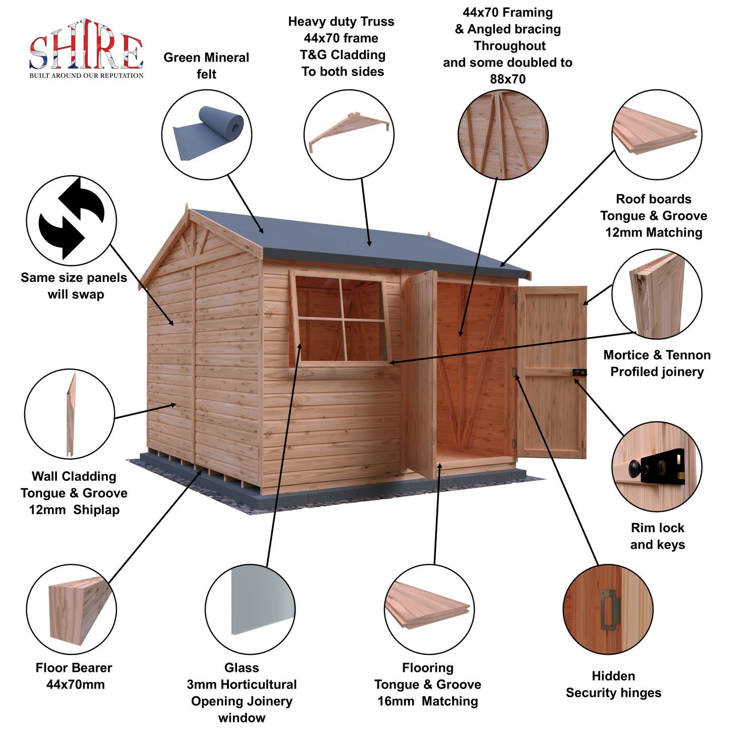 Shire Mammoth 10x10 Double Door Loglap