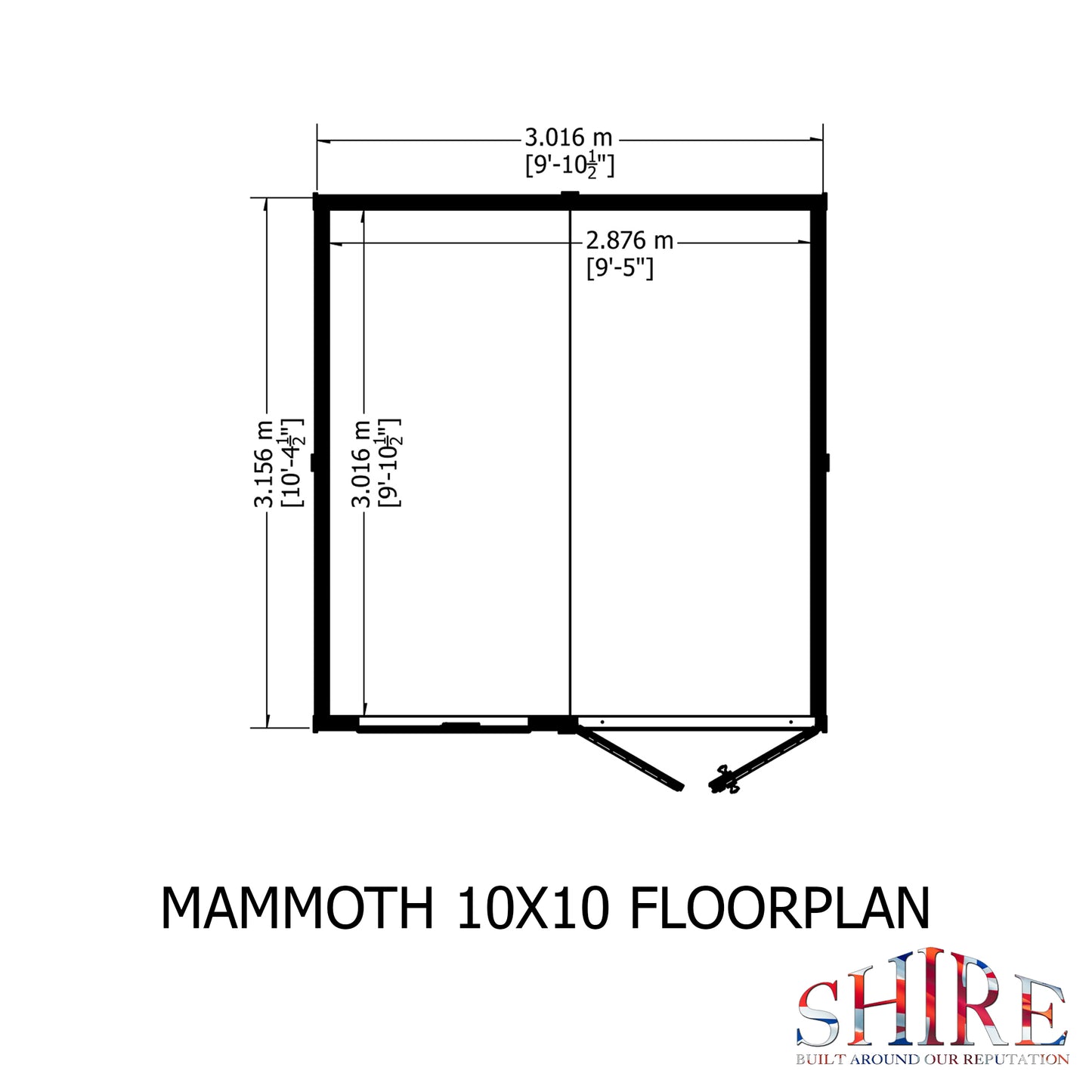 Shire Mammoth 10x12 Double Door Loglap