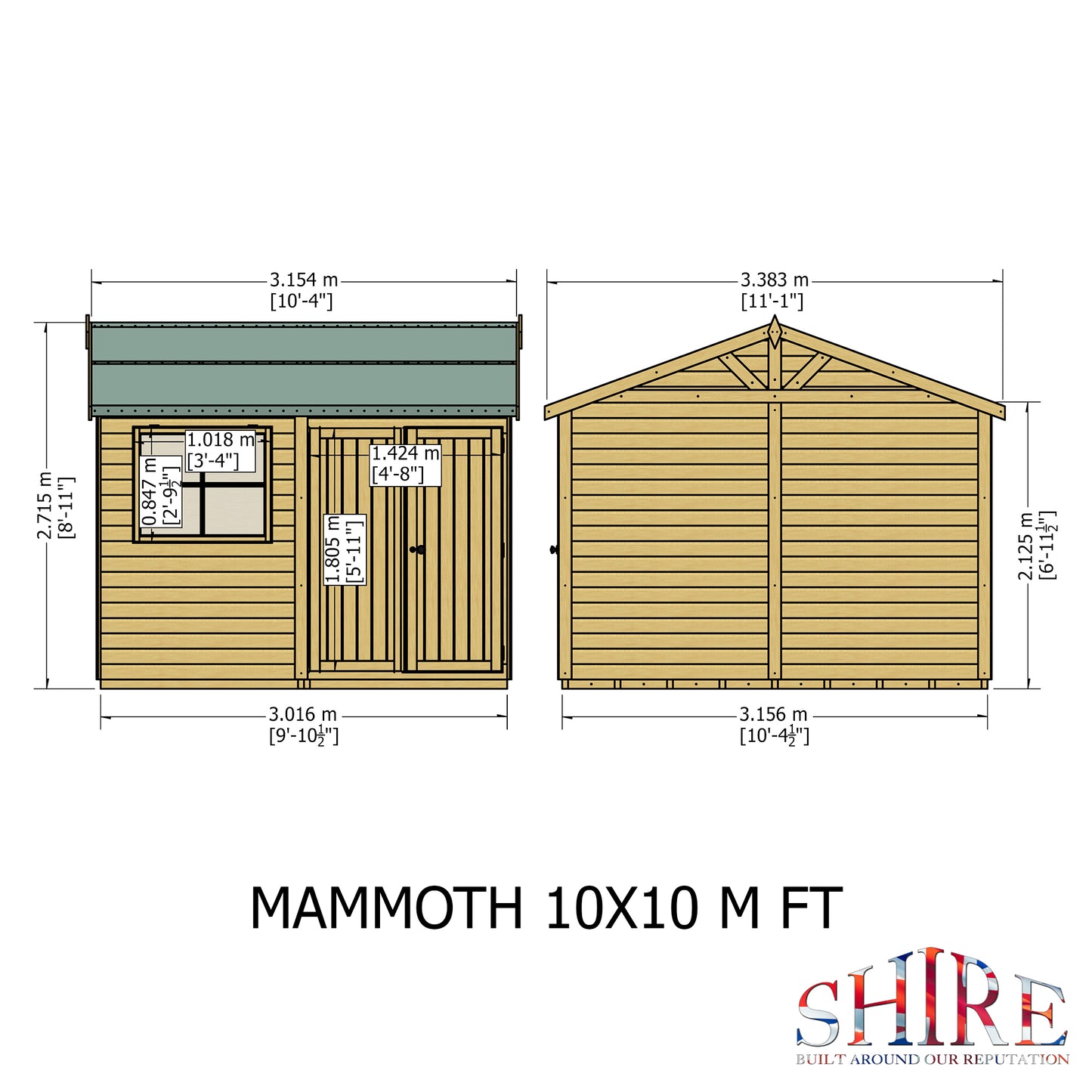 Shire Mammoth 10x12 Double Door Loglap
