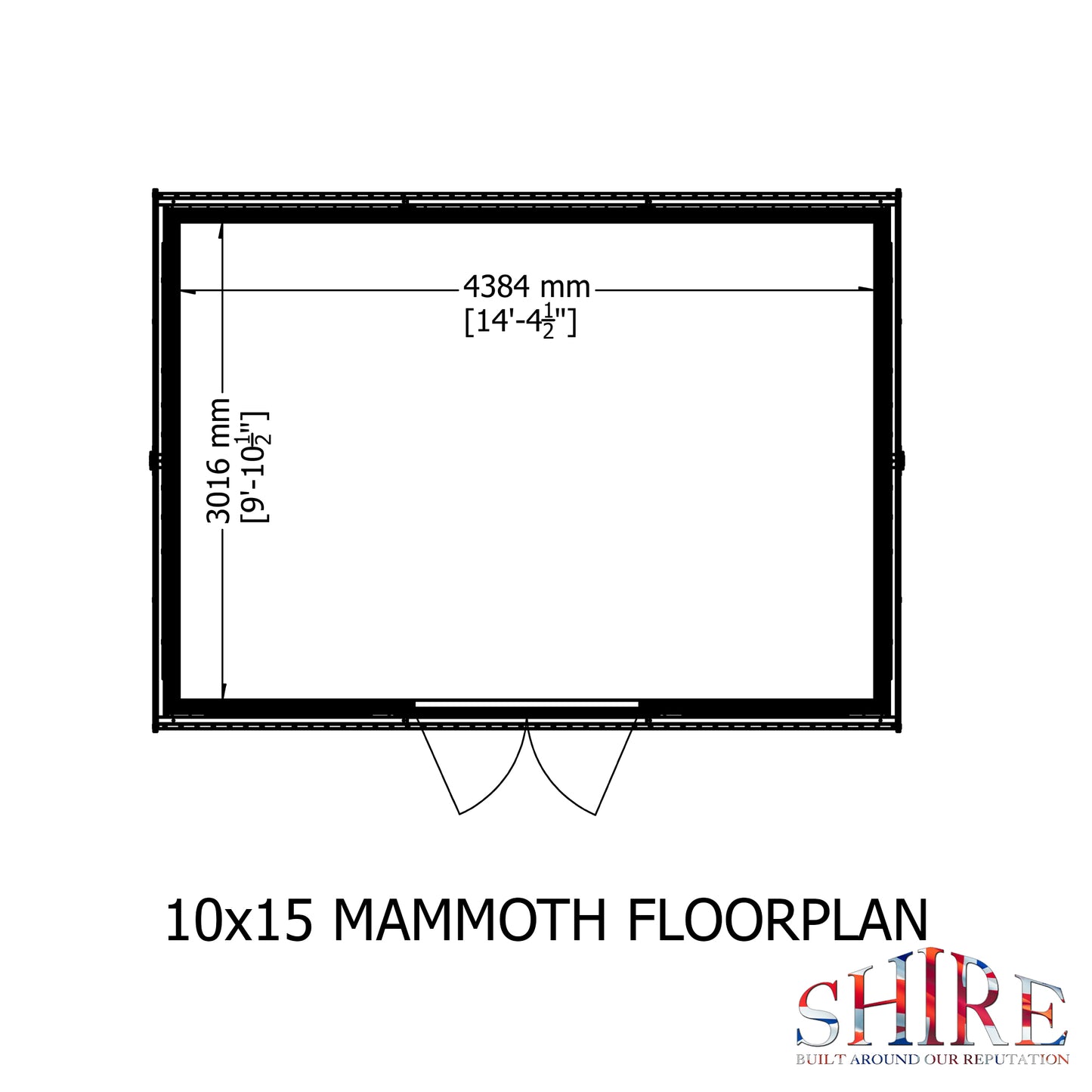 Shire Mammoth 10x15 Double Door Loglap