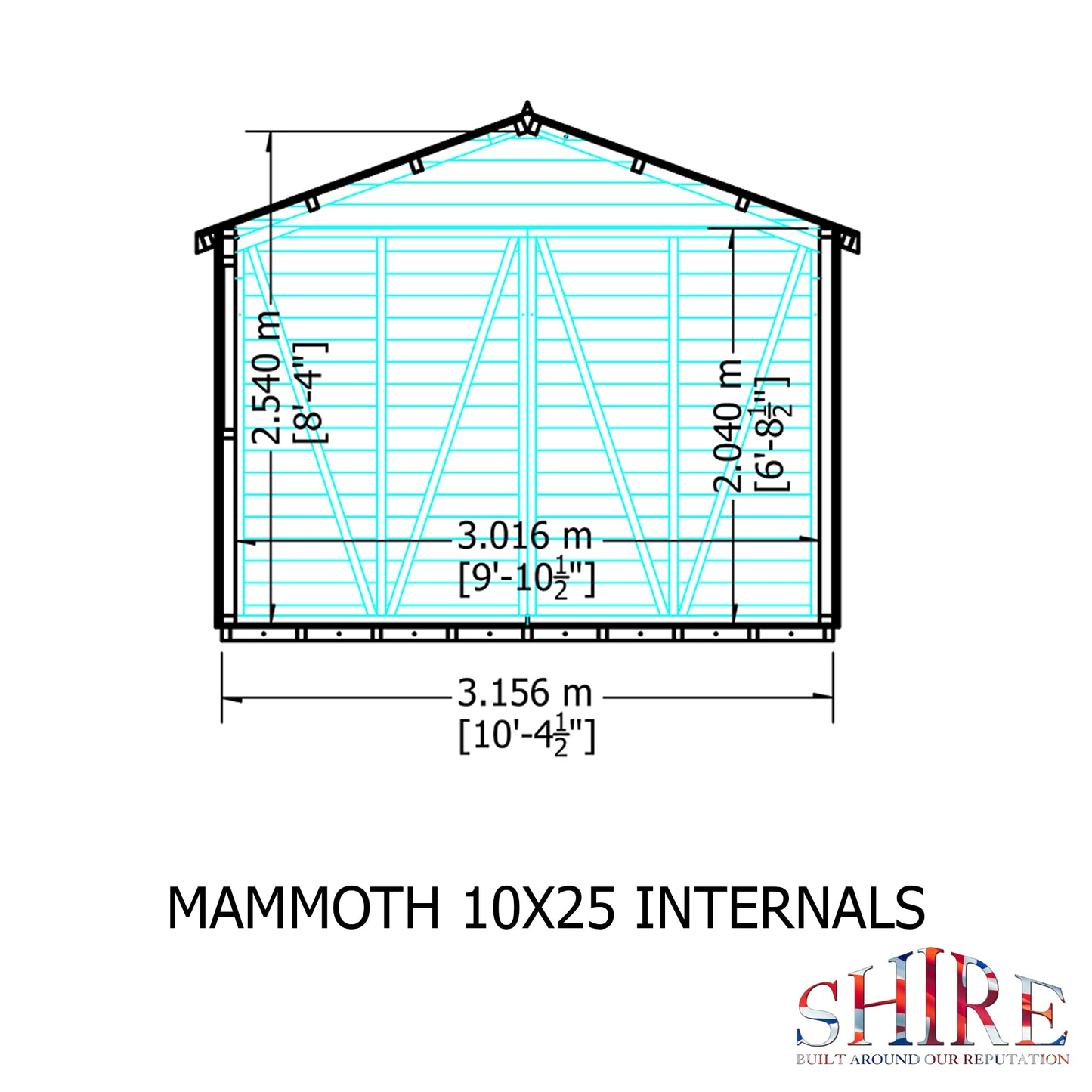 Shire Mammoth 10x25 Double Door Loglap