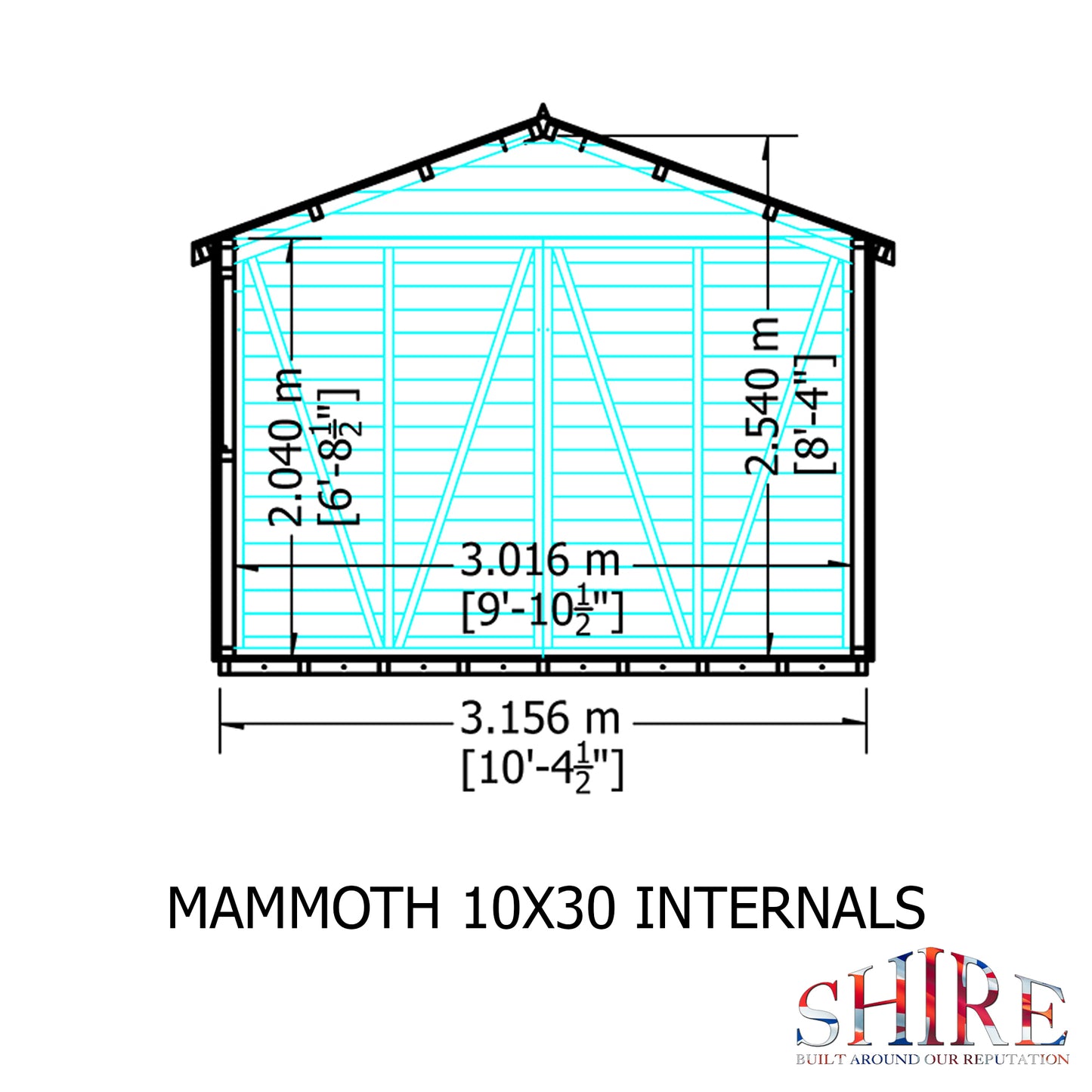 Shire Mammoth 10x30 Double Door Shiplap