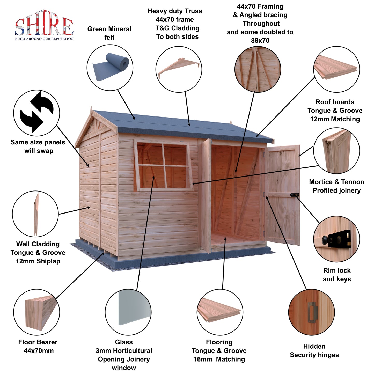 Shire Mammoth 10x8 Double Door Loglap