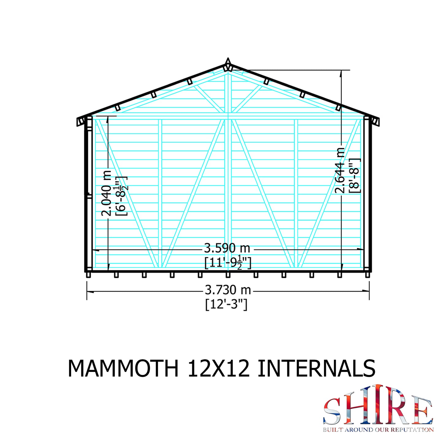 Shire Mammoth 12x12 Double Door Shiplap