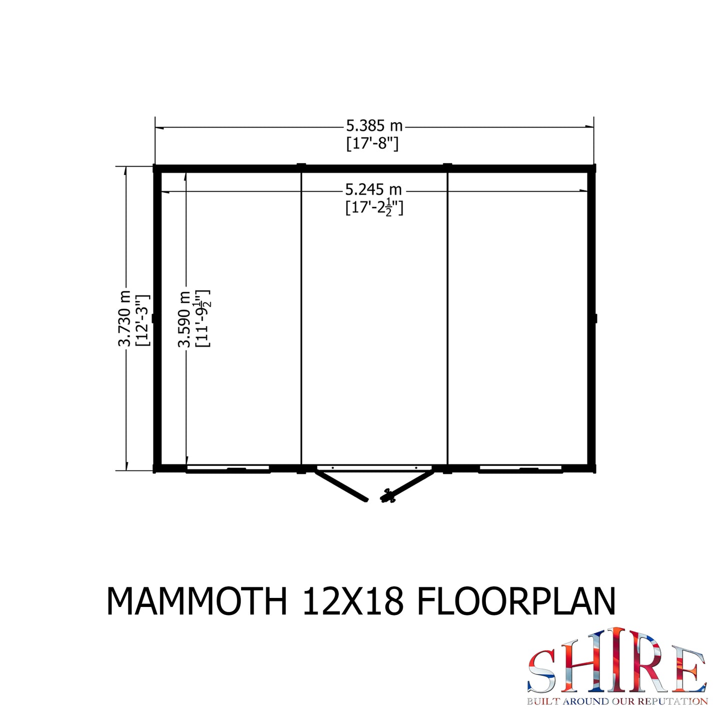 Shire Mammoth 12x18 Double Door Loglap