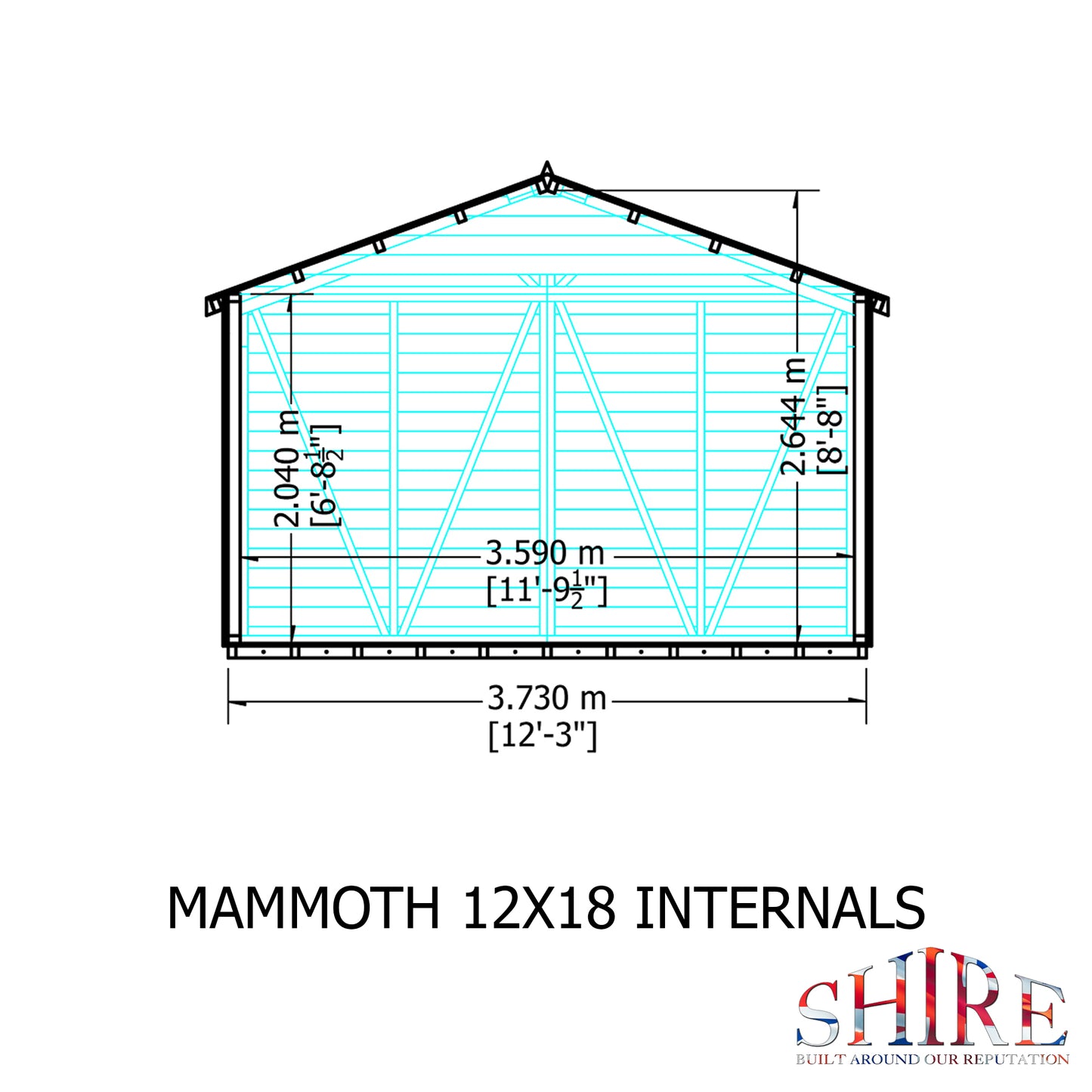 Shire Mammoth 12x18 Double Door Loglap