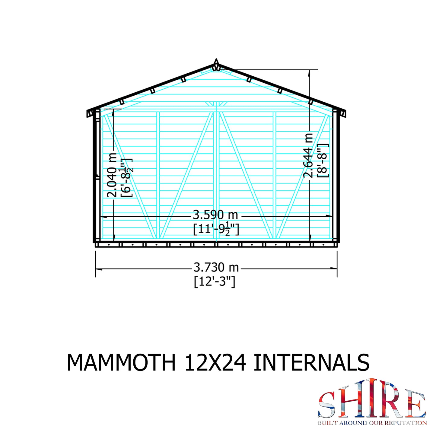 Shire Mammoth 12x24 Double Door Loglap