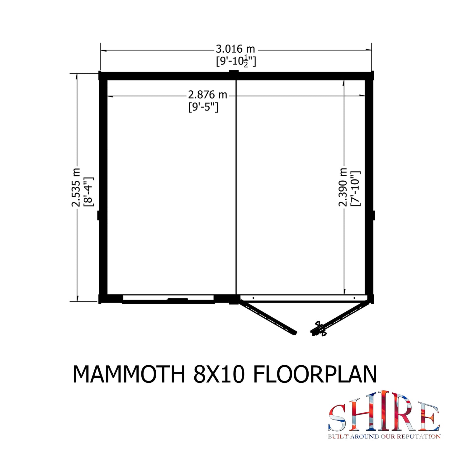 Shire Mammoth 10x8 Double Door Loglap