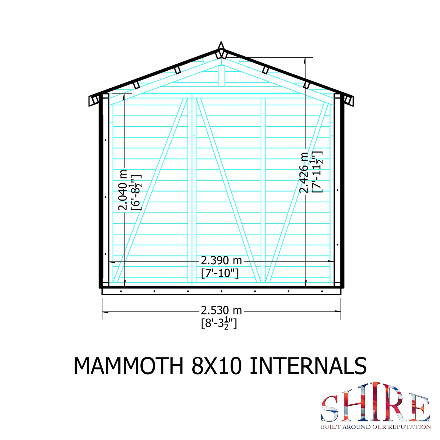 Shire Mammoth 10x8 Double Door Loglap