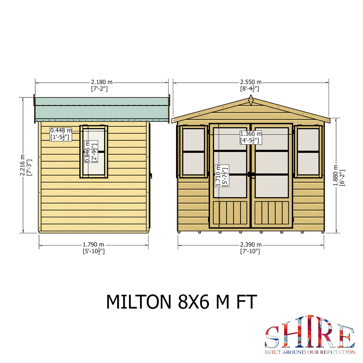 Shire Milton 8x6 Shiplap