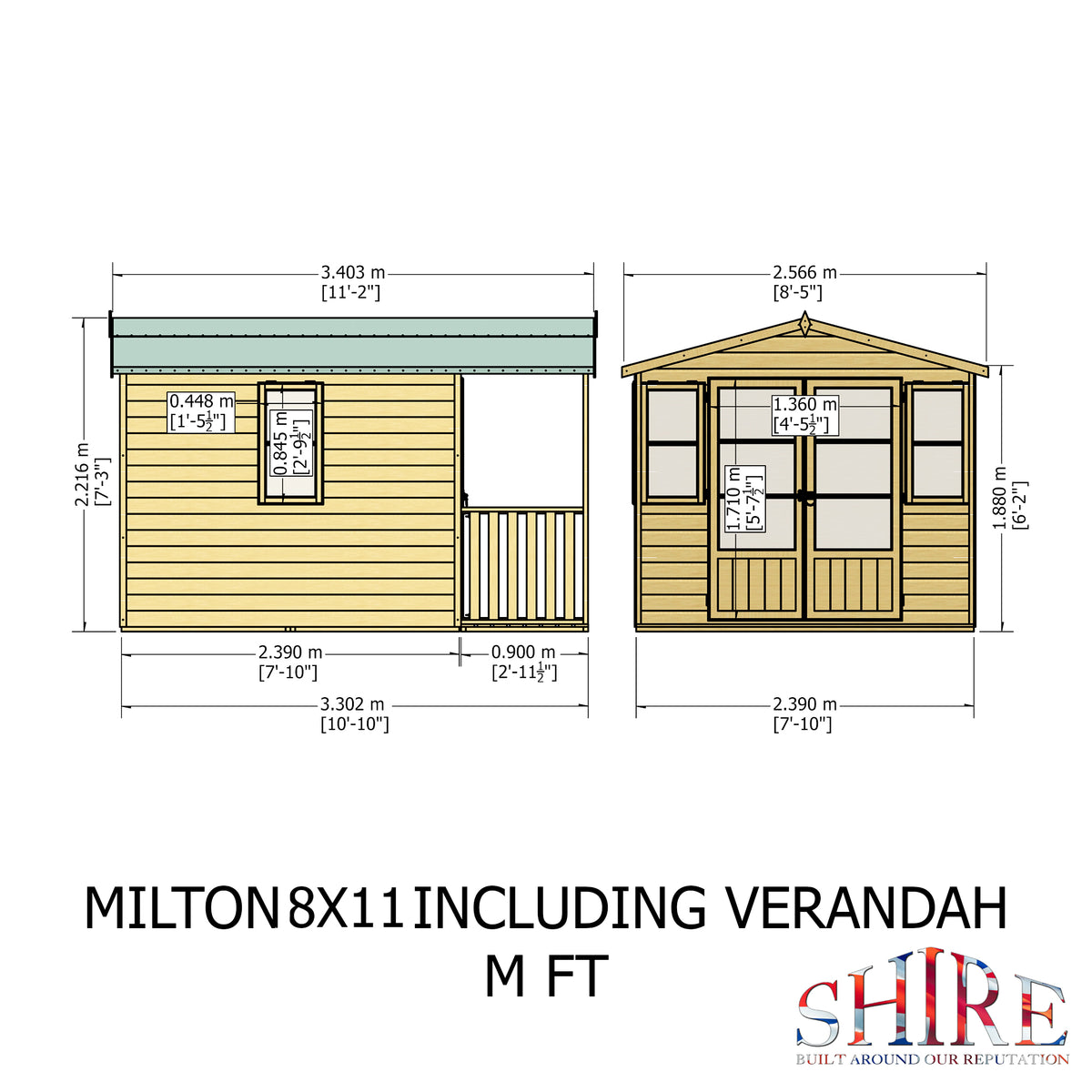 Shire Milton 8x11 Shiplap