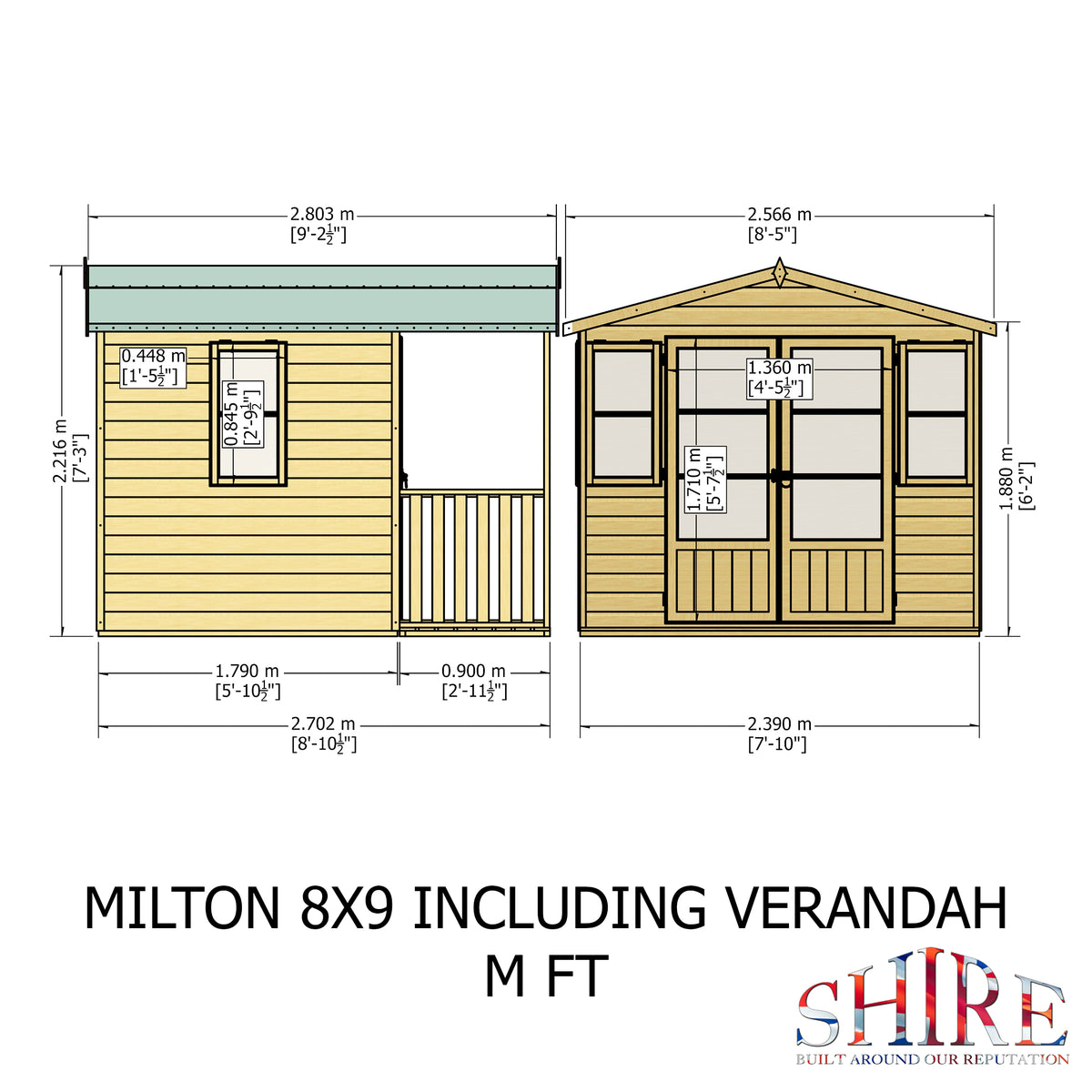 Shire Milton 8x9 Loglap