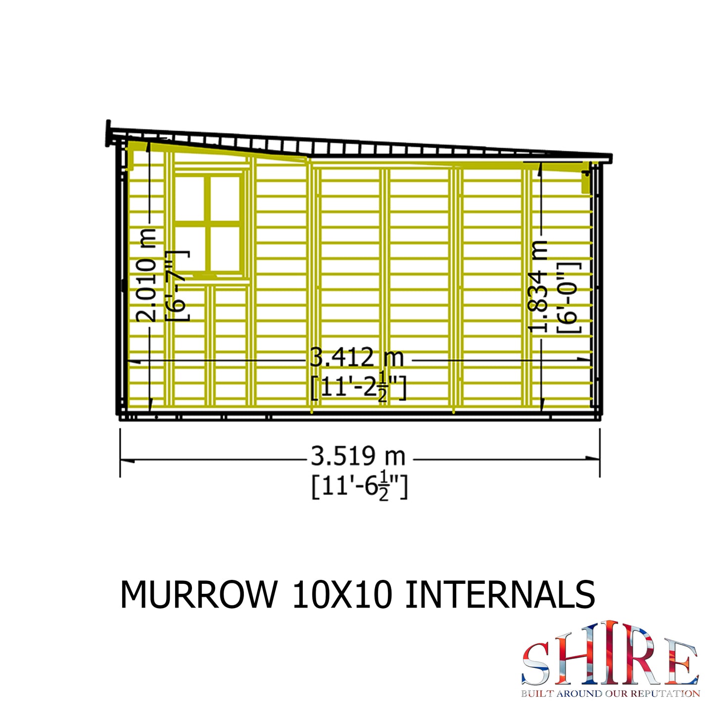 Shire Murrow 10x10 Double Door Shiplap