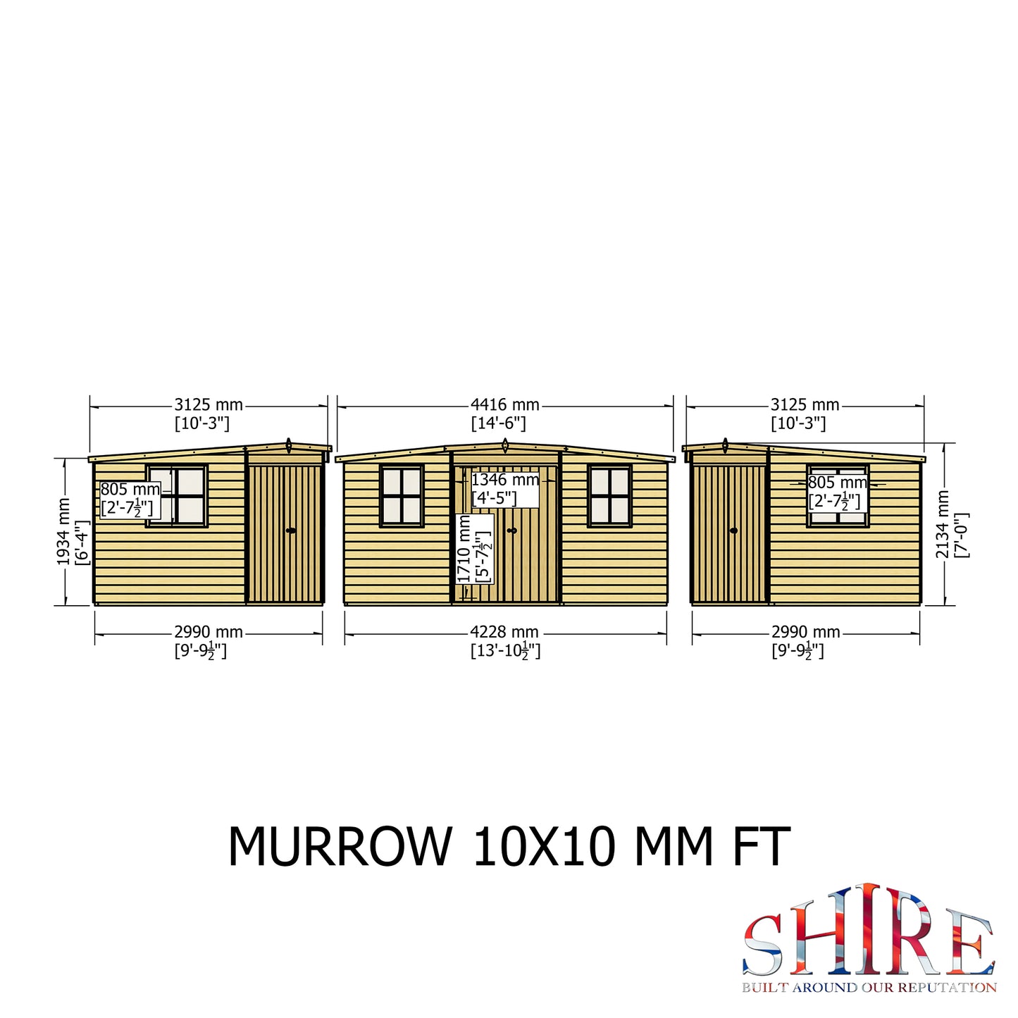 Shire Murrow 10x10 Double Door Loglap