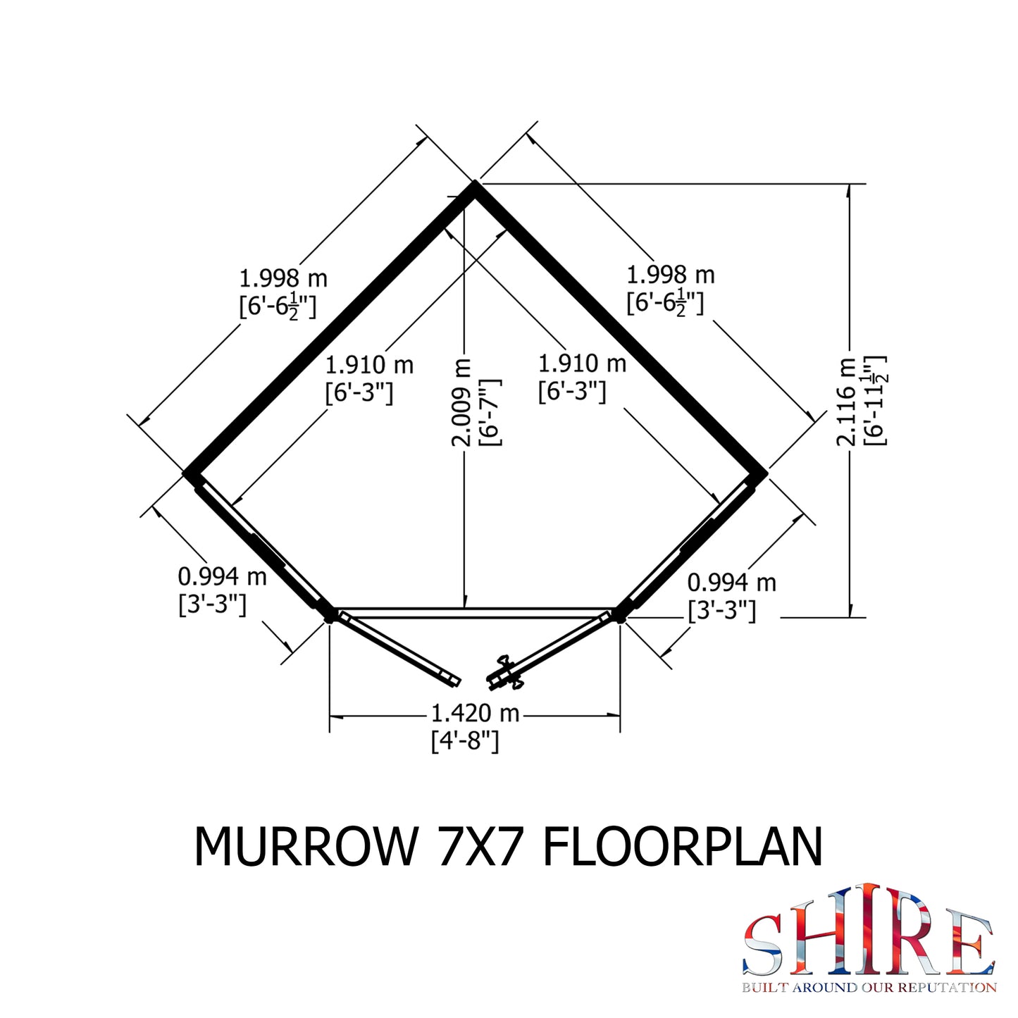 Shire Murrow 7x7 Double Door Loglap