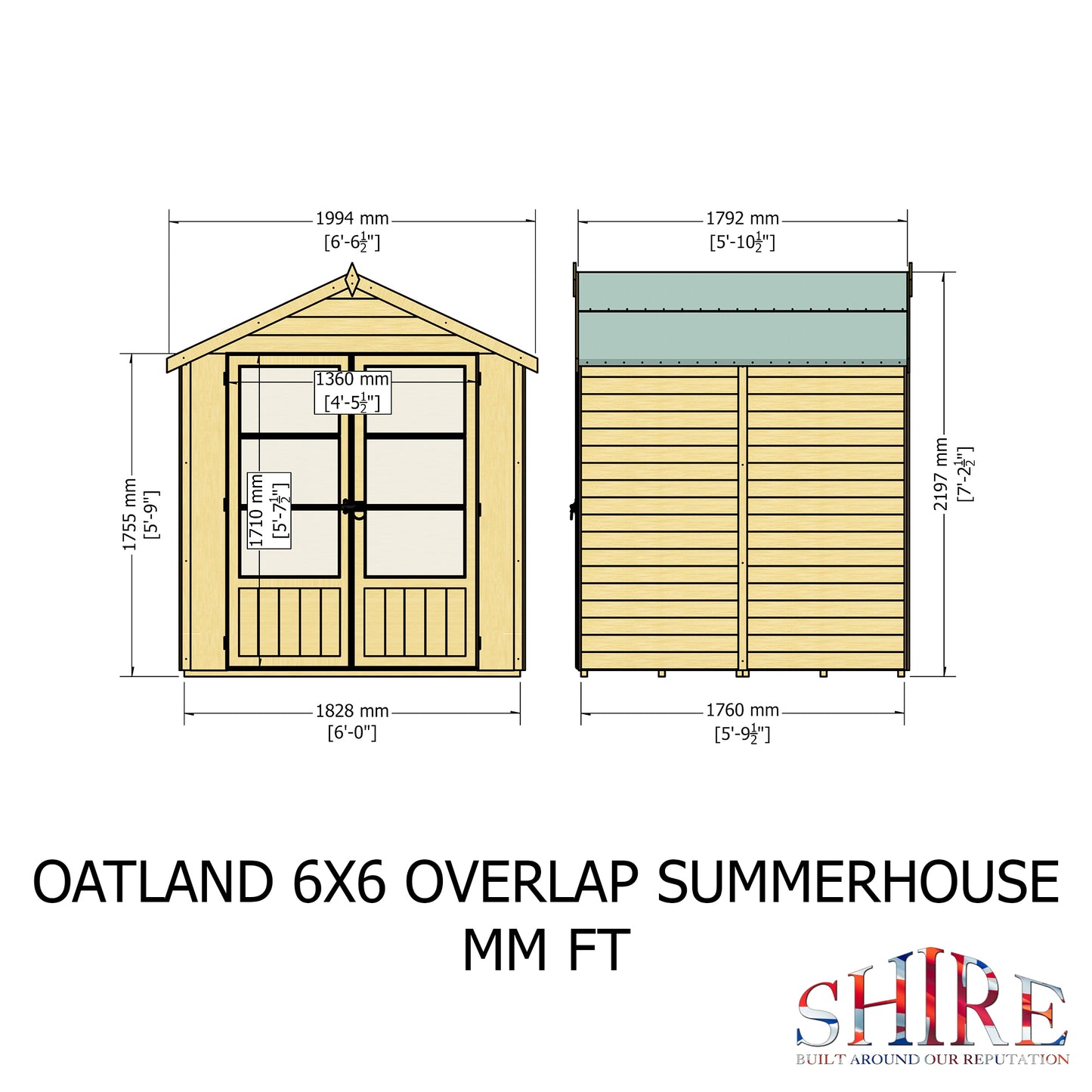 Shire Oatland Overlap 6x6