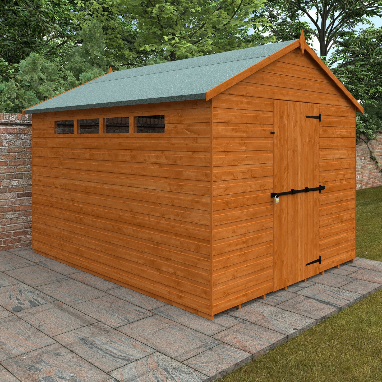 10x8 Security Apex with Slit Wins and Sec Bar