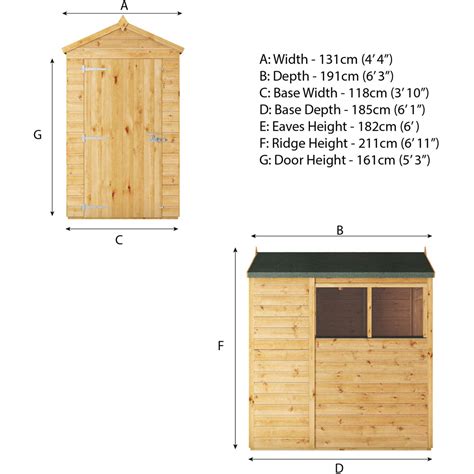 Mercia 10 x 6 Woodsman Shiplap Apex - Glass