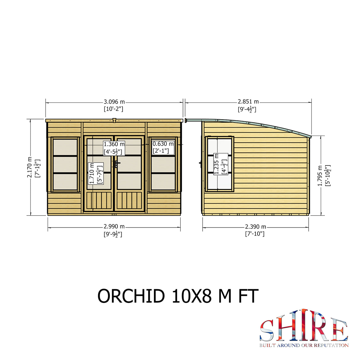 Shire Orchid 10x8 Loglap