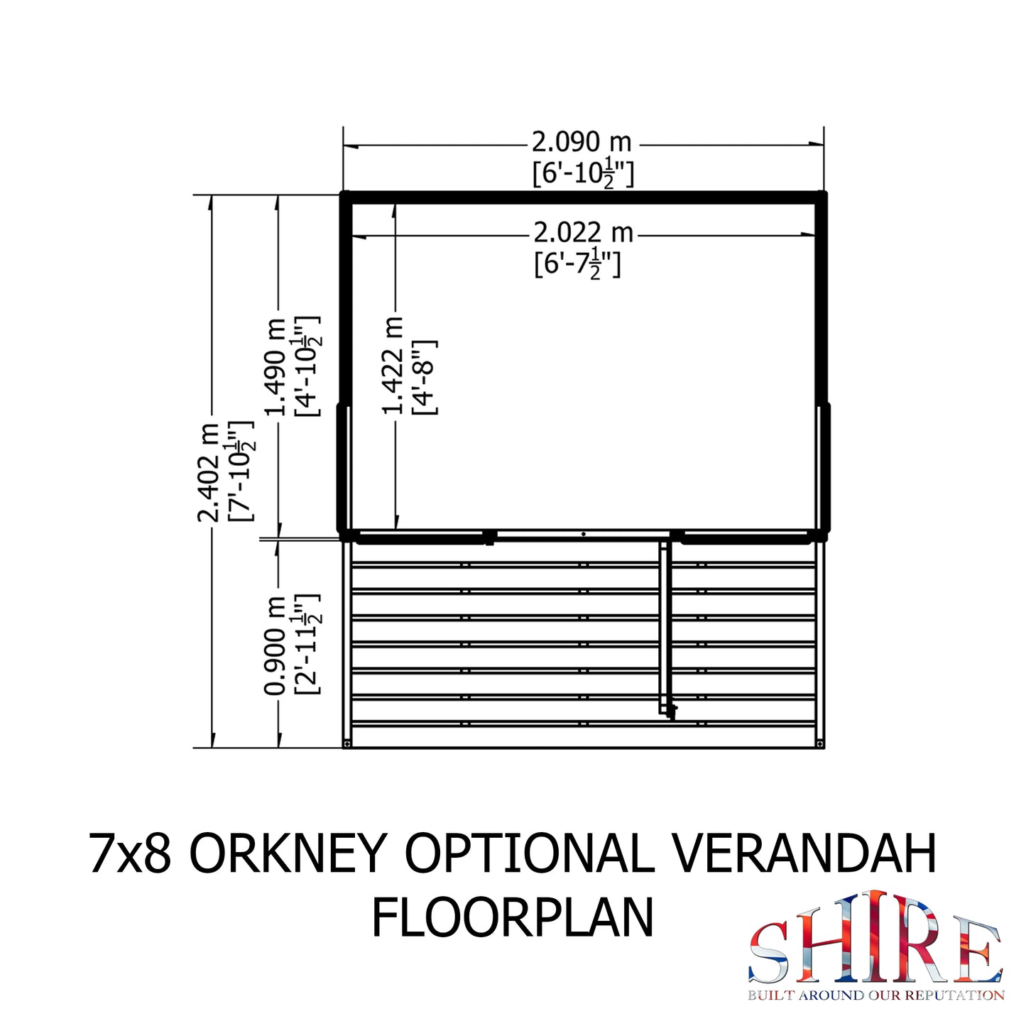 Shire Orkney 7x8 Shiplap