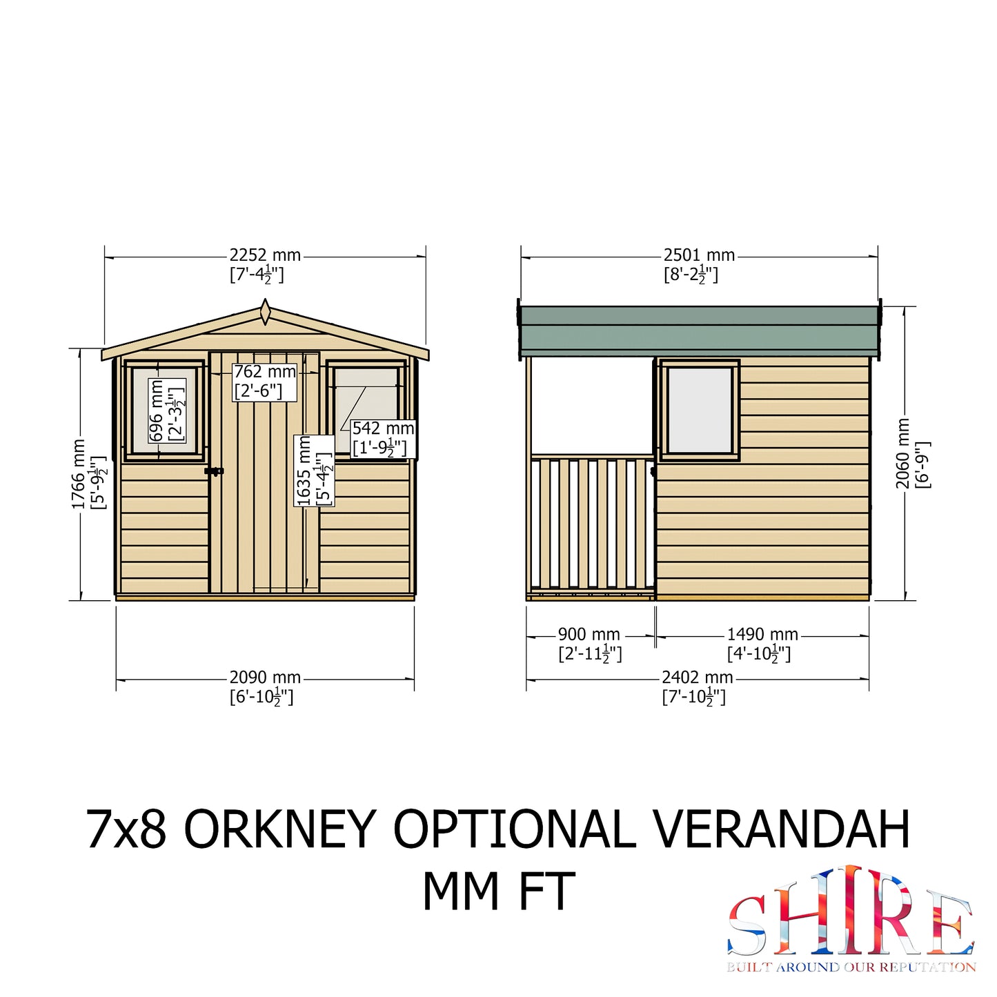 Shire Orkney 7x8 Shiplap