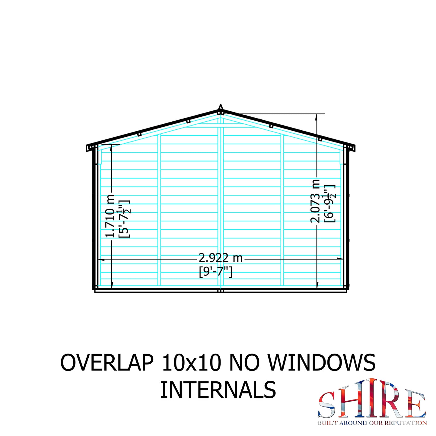 Shire Overlap Double Door No windows 10x10 D/D