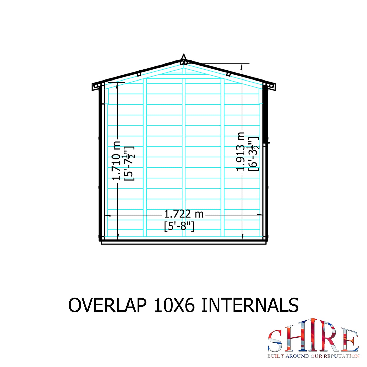 Shire Overlap Double Door Apex 10x6 D/D