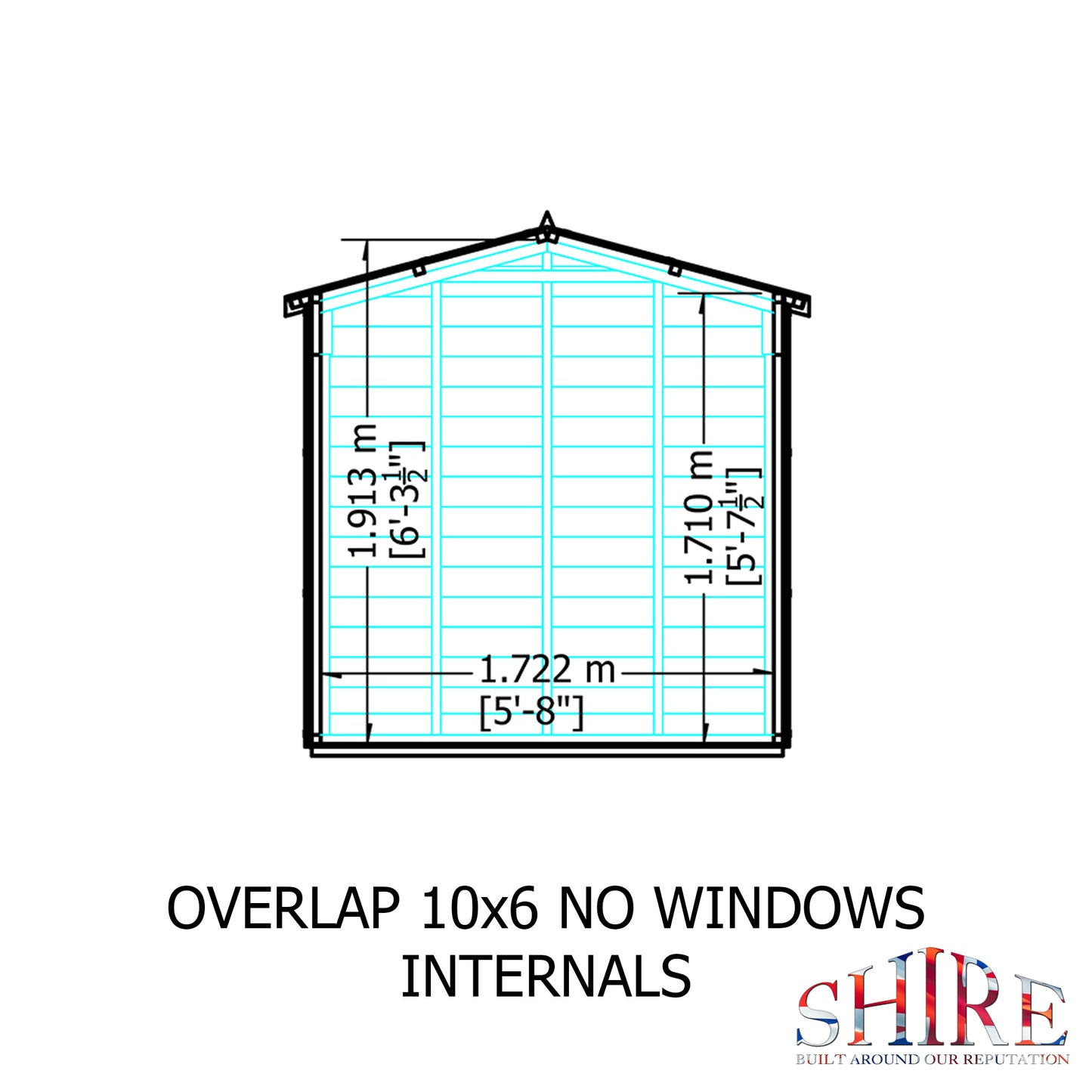 Shire Overlap Double Door No windows 10x6 D/D