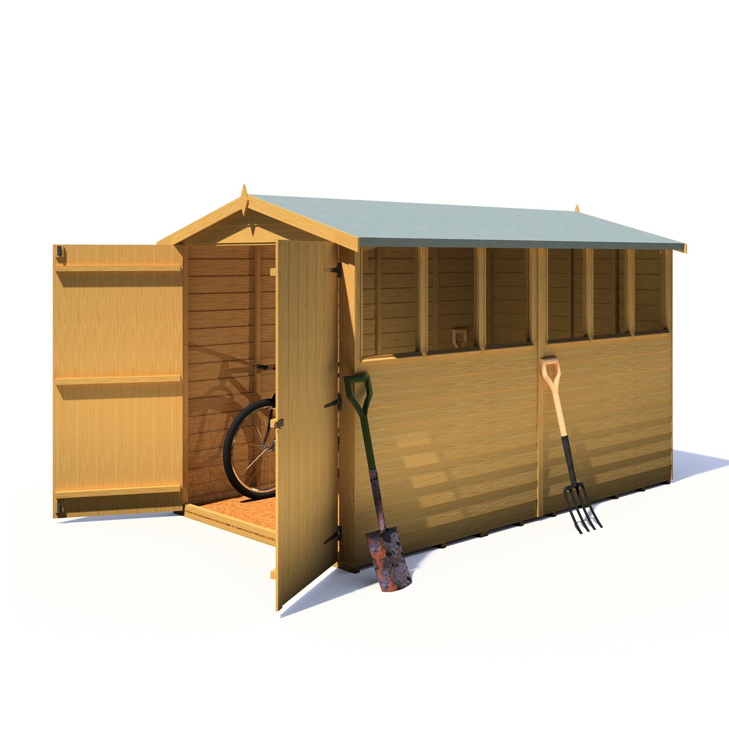 Shire Overlap Double Door Apex 10x6 D/D