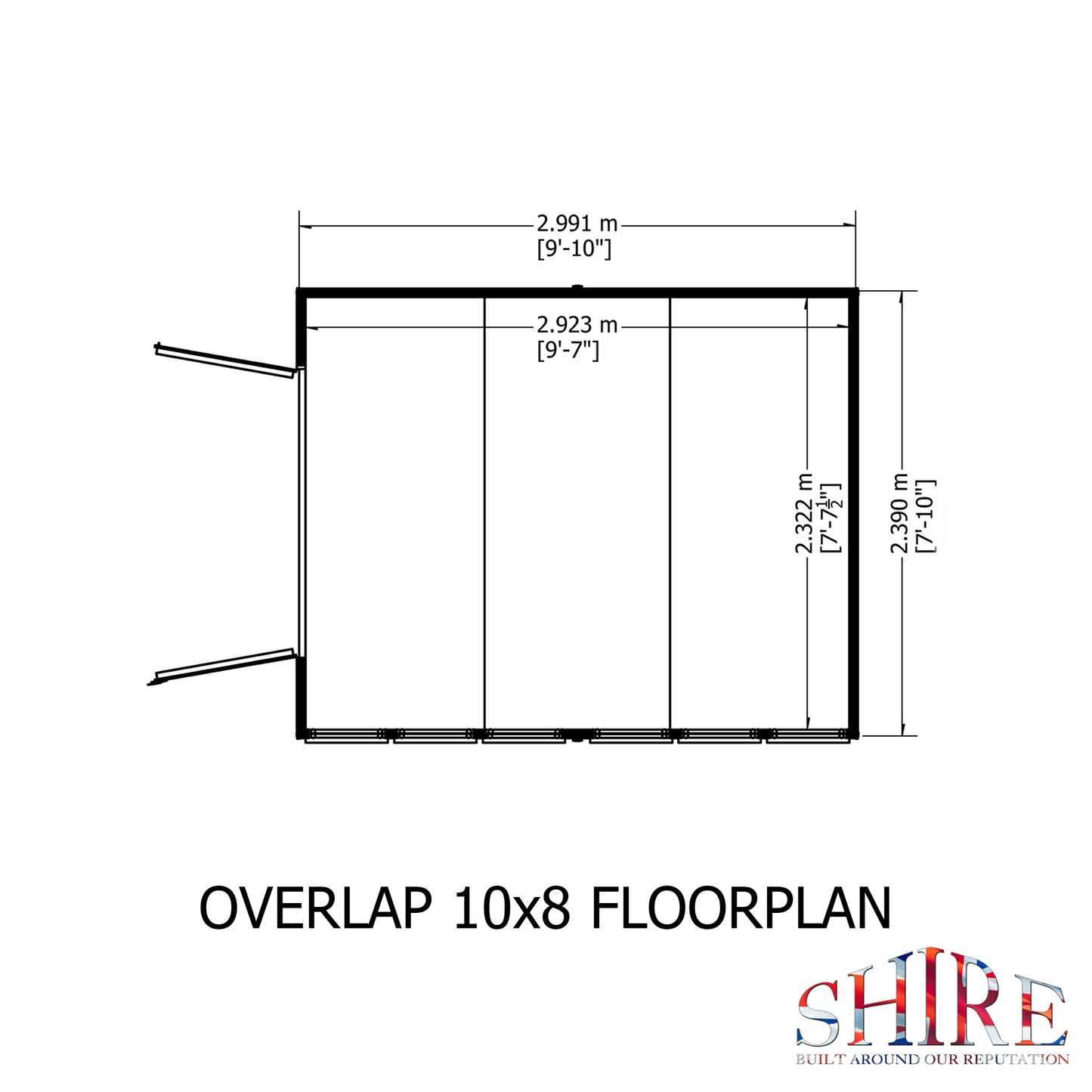 Shire Overlap Double Door 10x8 D/D