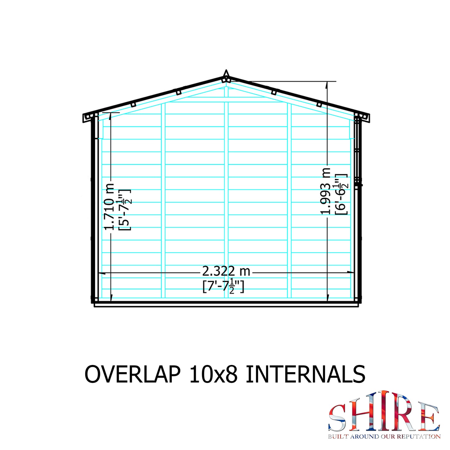 Shire Overlap Double Door 10x8 D/D