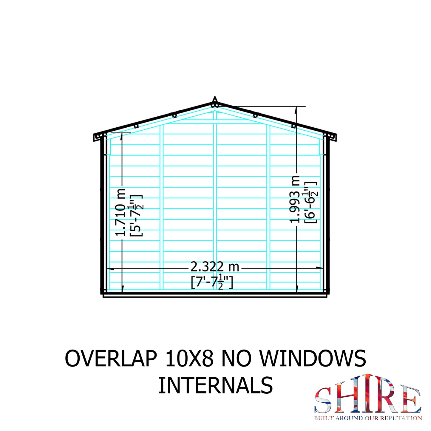 Shire Overlap Double Door No windows 10x8 D/D