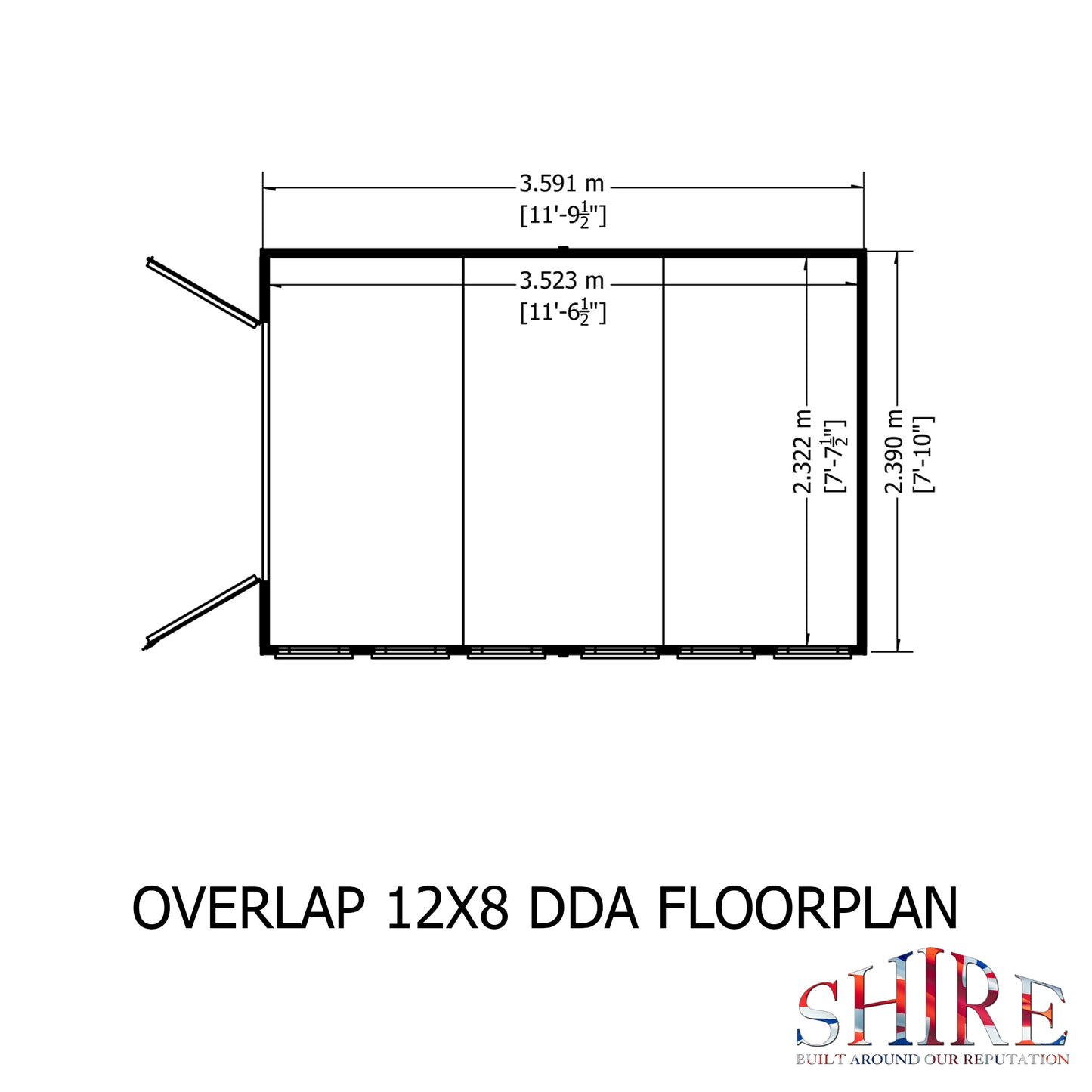 Shire Overlap Double Door 12x8 D/D