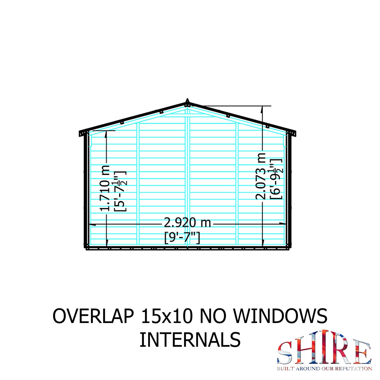 Shire Overlap Double Door No windows 10x15 D/D