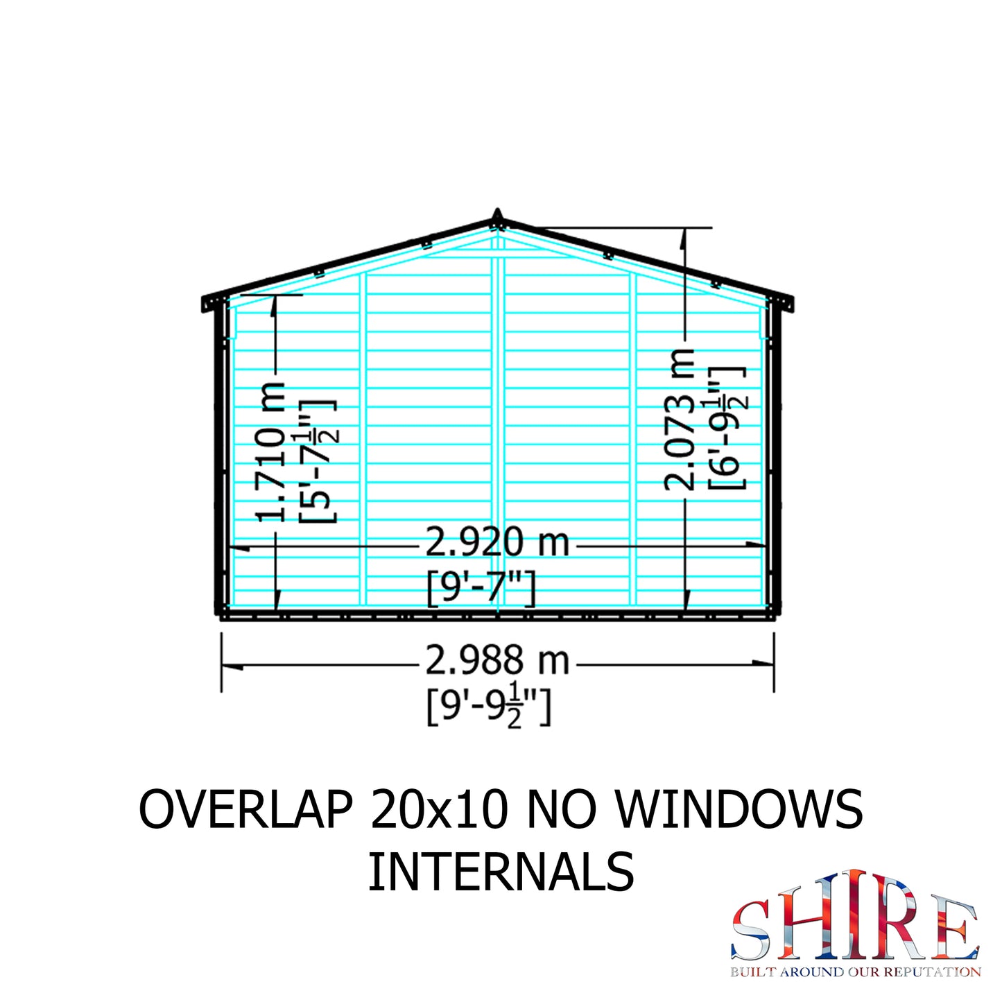Shire Overlap Double Door No windows 10x20 D/D