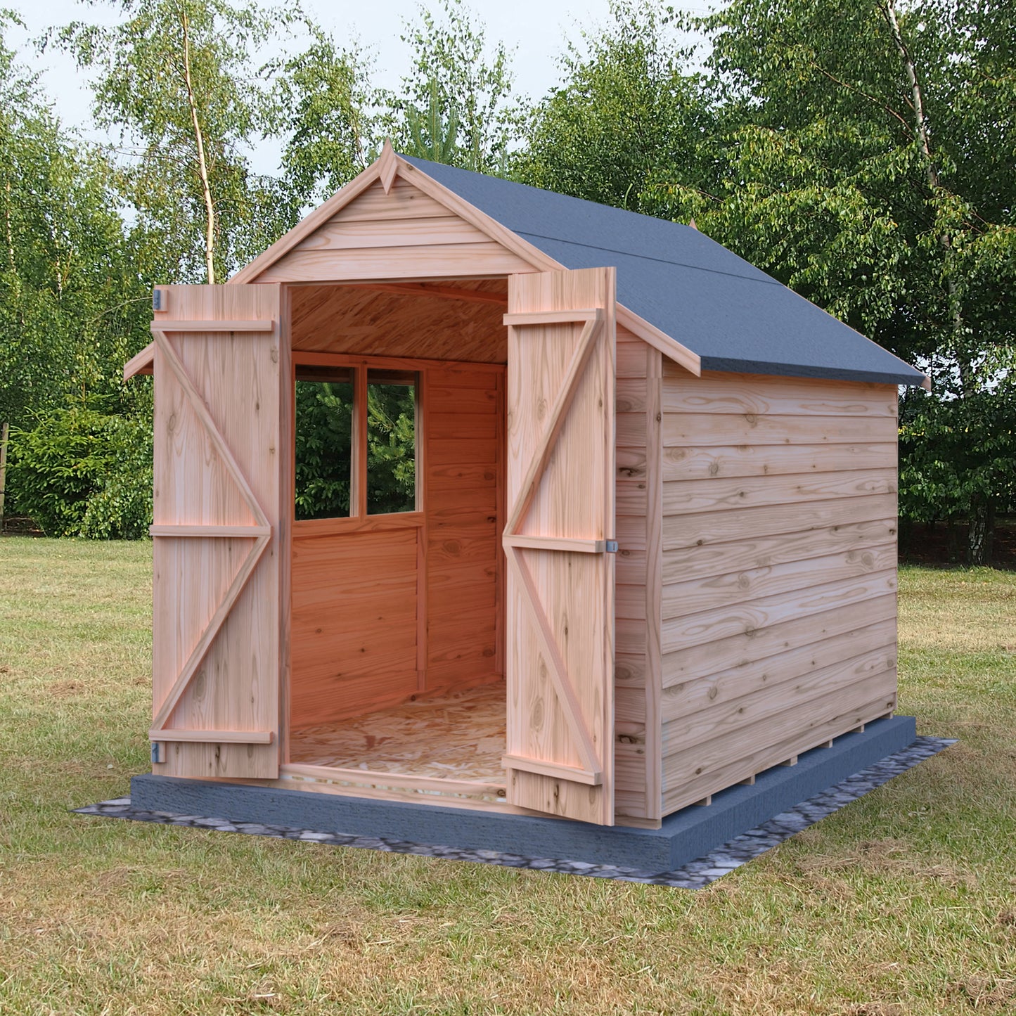 Shire Overlap 8x6 Double Door Value With Window