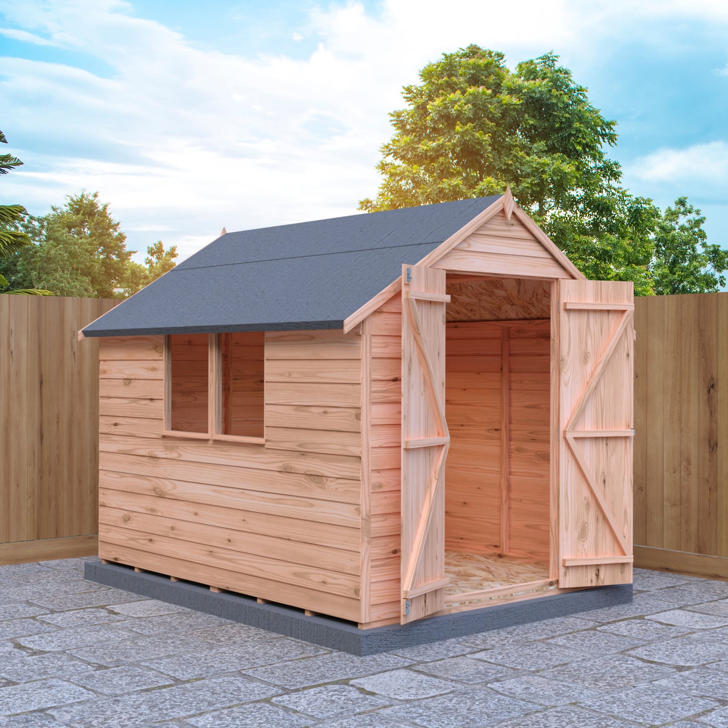 Shire Overlap 8x6 Double Door Value With Window