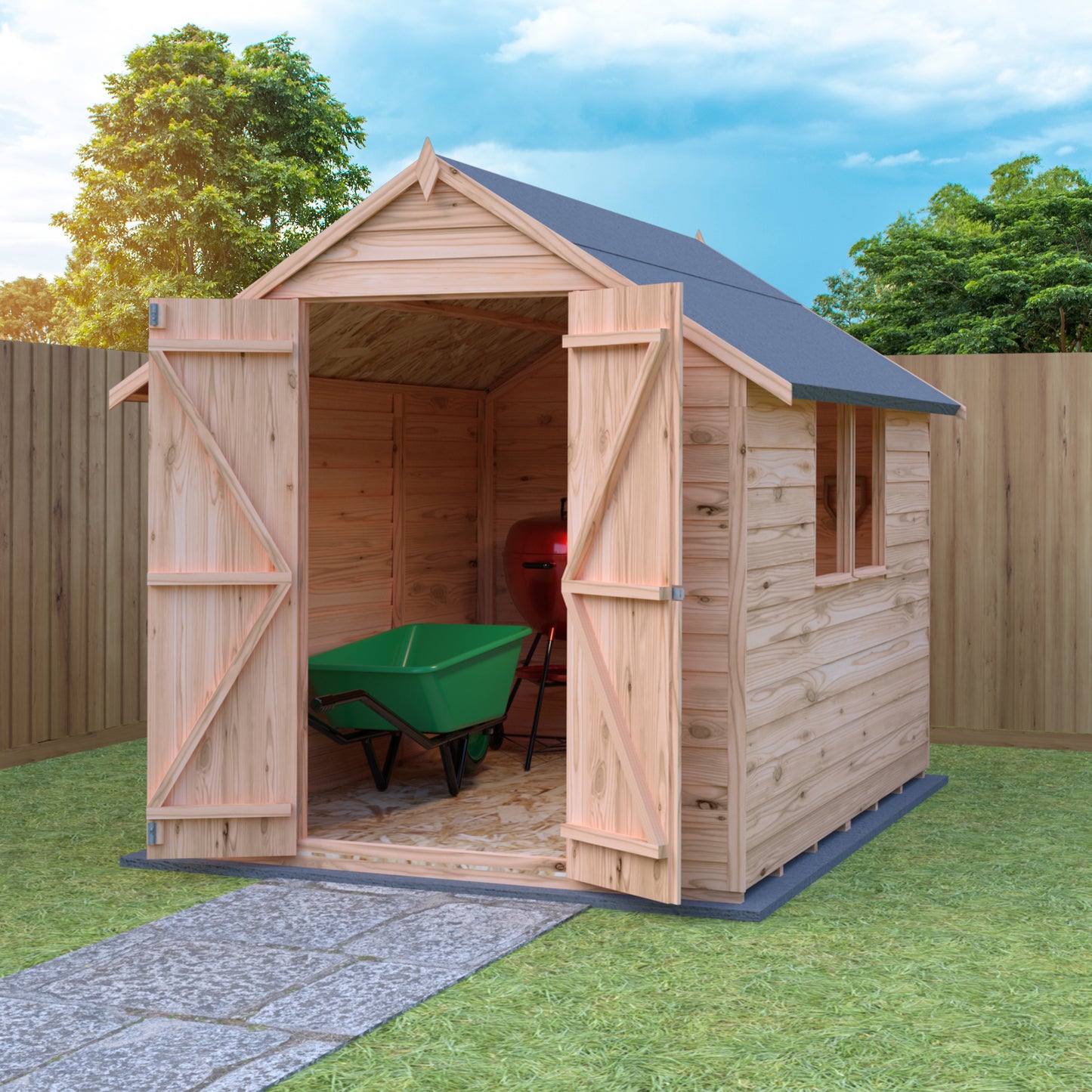 Shire Overlap 8x6 Double Door Value With Window