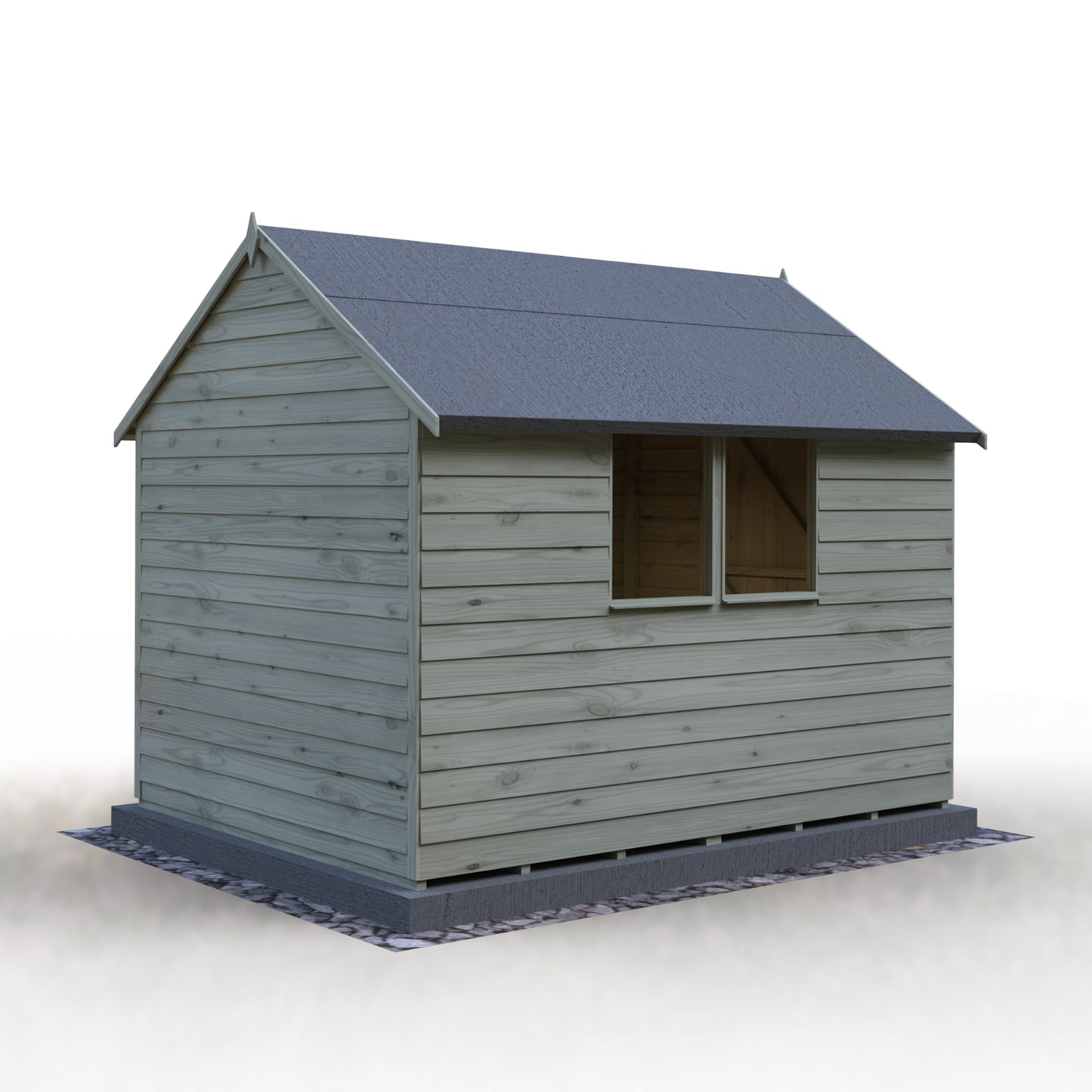 Shire Overlap 8x6 Single Door Value with Window Pressure treated