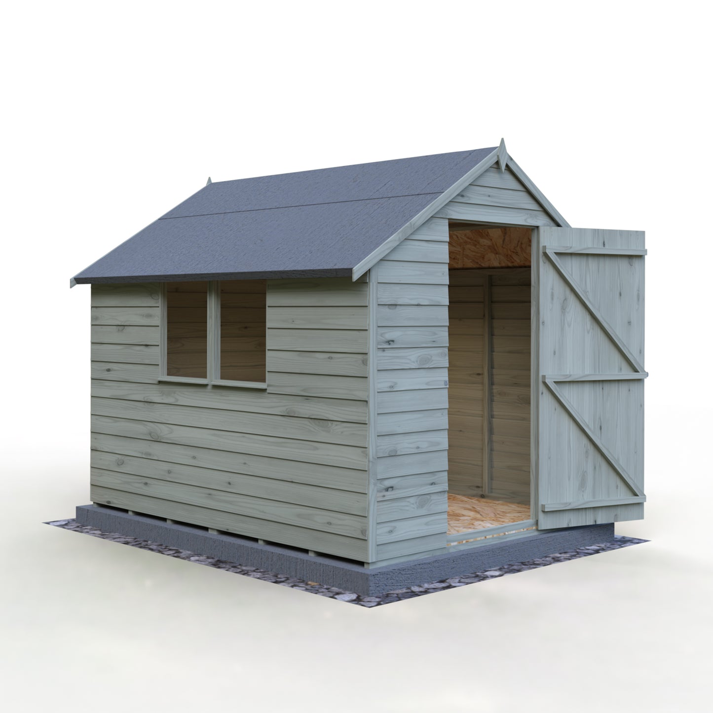 Shire Overlap 8x6 Single Door Value with Window Pressure treated