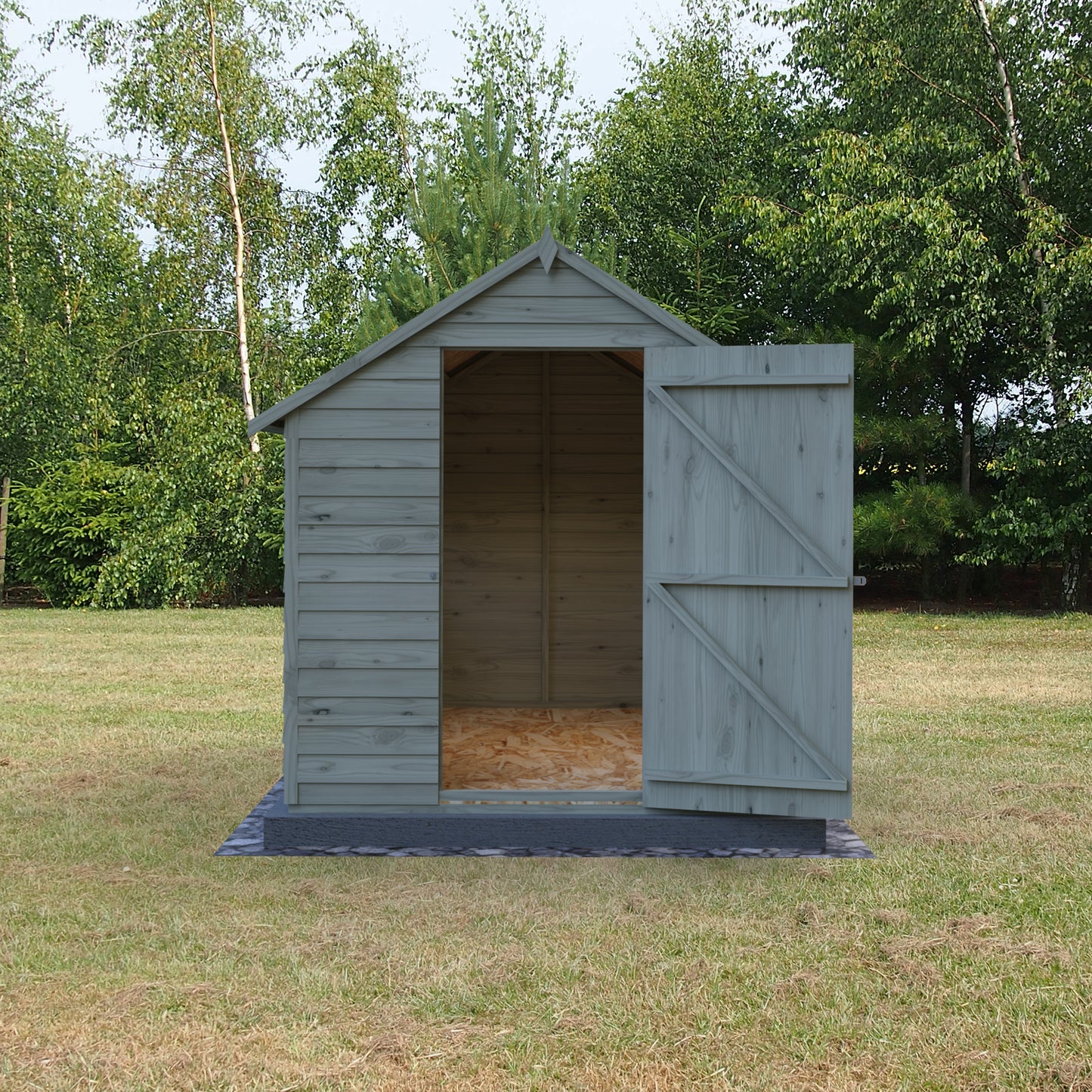 Shire Overlap 8x6 Single Door Value with Window Pressure treated