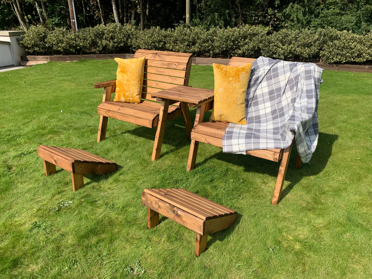 Charles Taylor Grand Twin Straight c/w Footstools