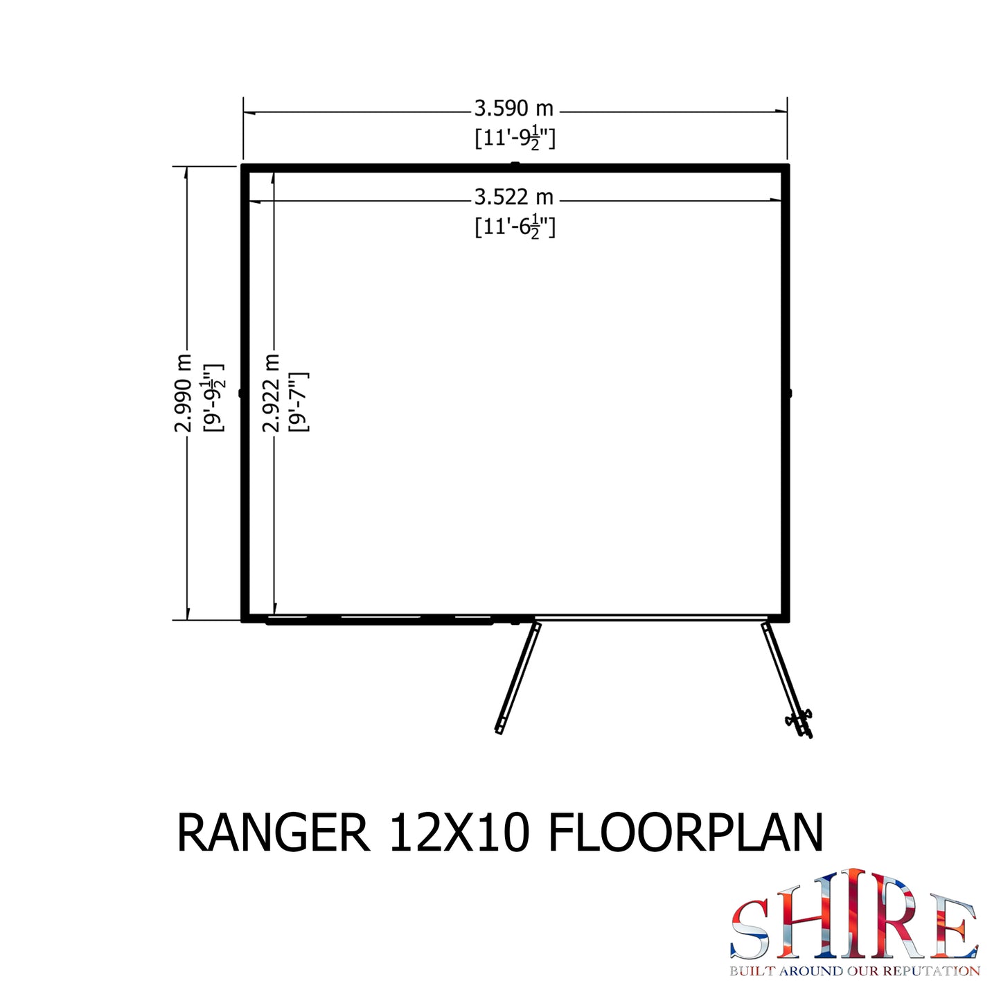 Shire Ranger 12x10 Double Door