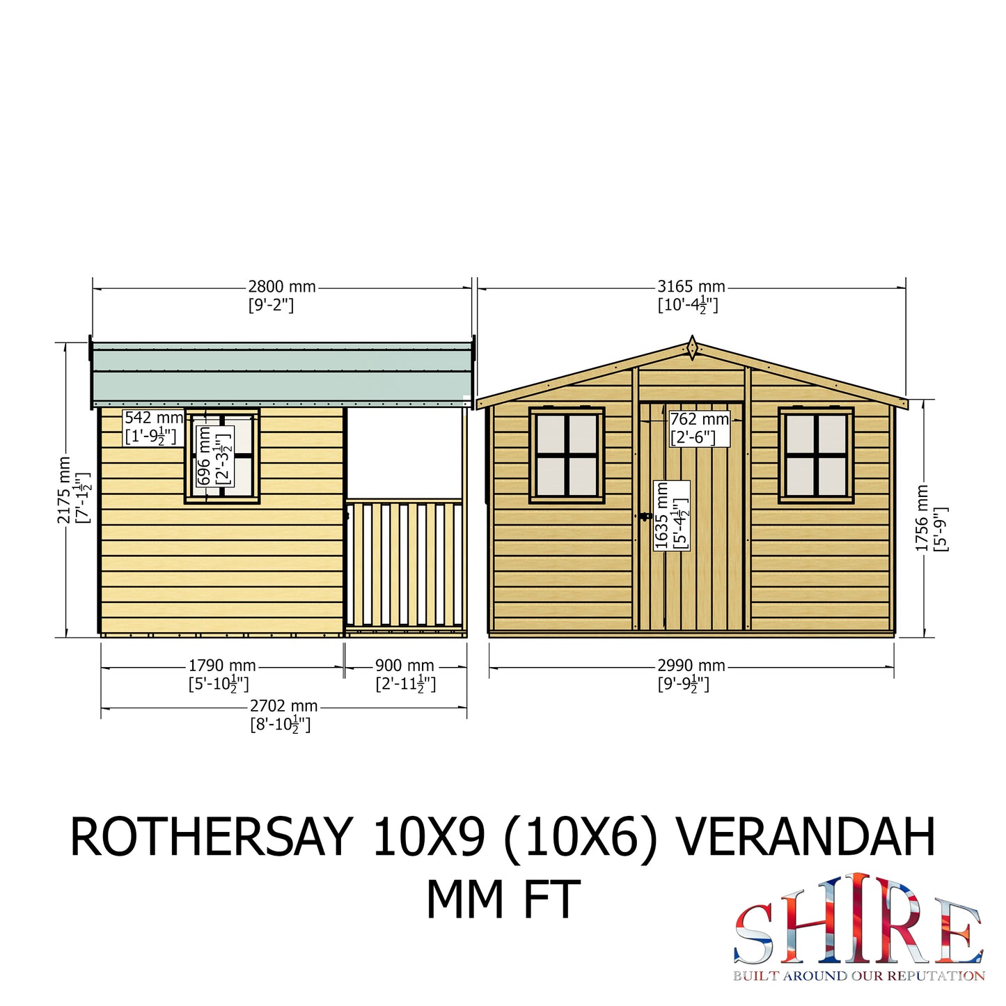 Shire Rothesay 10x9 Shiplap