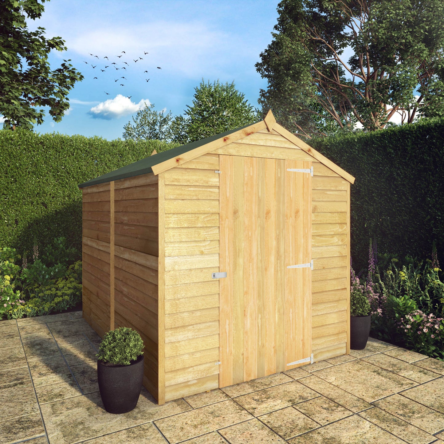 Mercia 8x6 Overlap Apex - Single Door - Windowless