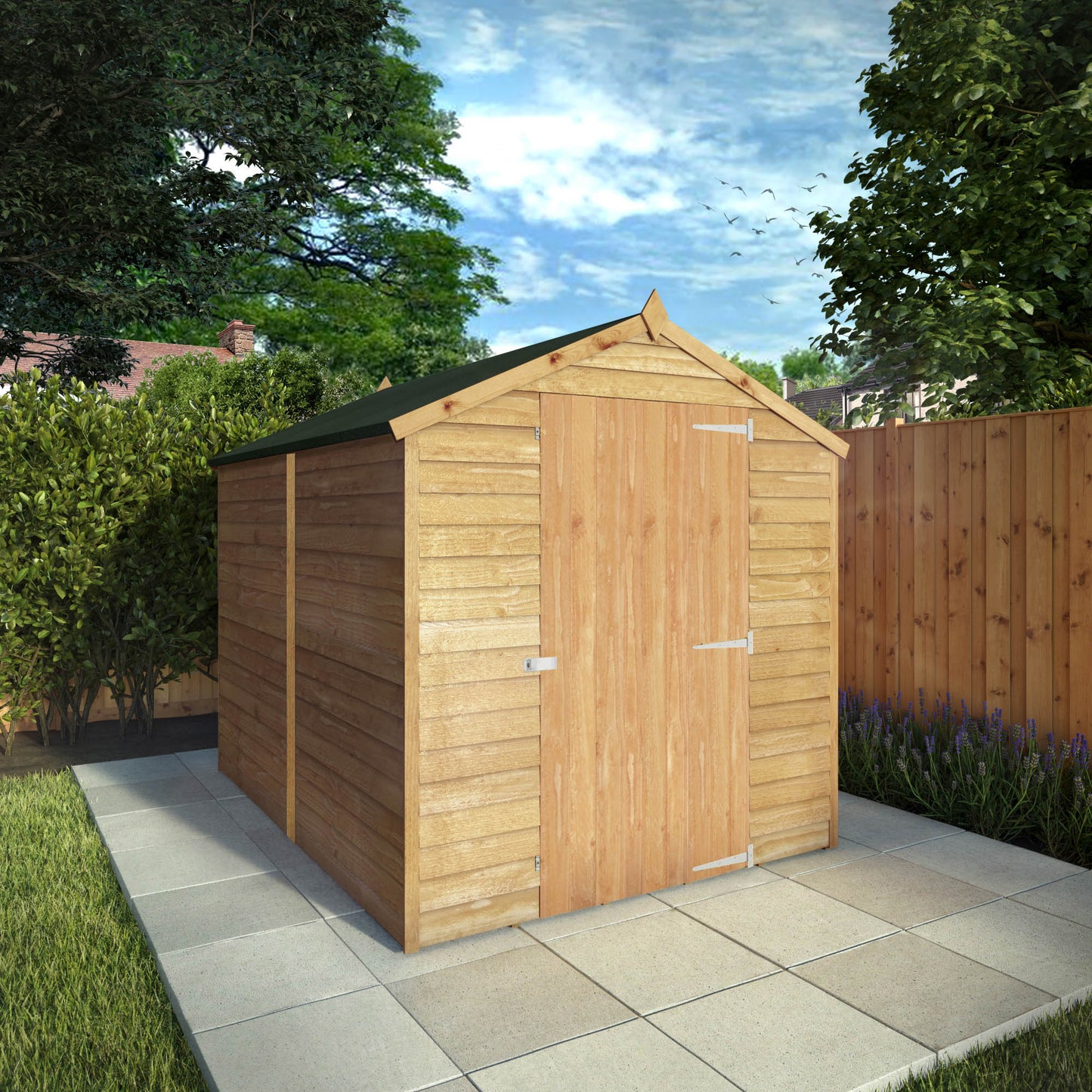 Mercia 8x6 Overlap Apex - Single Door - Windowless