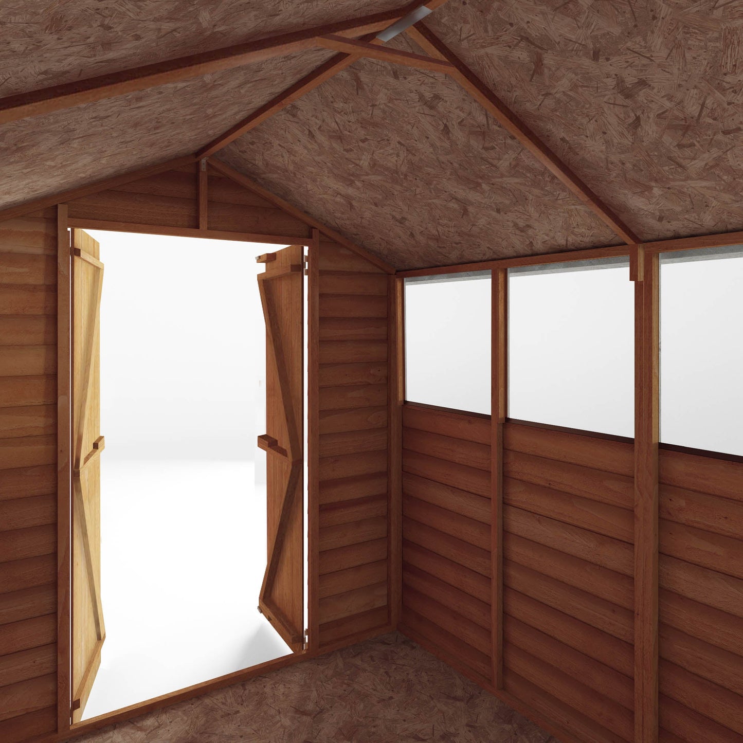 Mercia 8x6 Overlap Apex - Double Door