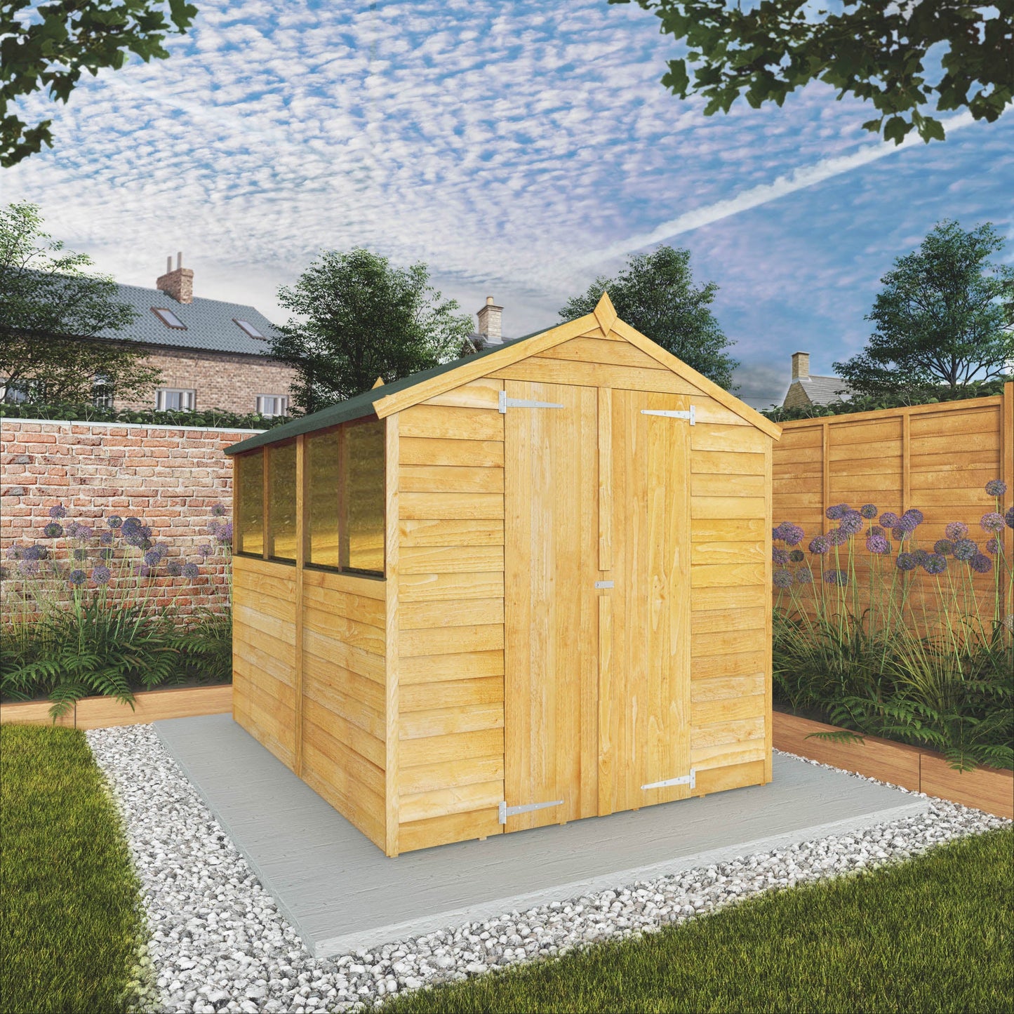 Mercia 8x6 Overlap Apex - Double Door